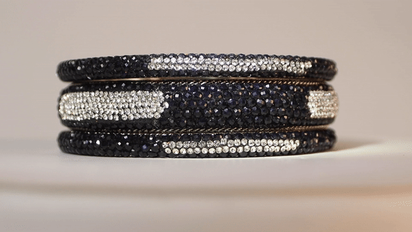Stylish Sundar Bangles • Taj Black - Perfect for Indian Weddings, Festivals & Boho Fashion Accessories