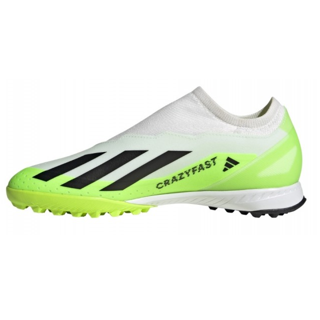 Adidas X Crazyfast.3 Laceless Turf Soccer Cleats - Lightweight Football Shoes for Artificial Grass - Perfect for Indoor & Outdoor Training, Matches and Sports Performance