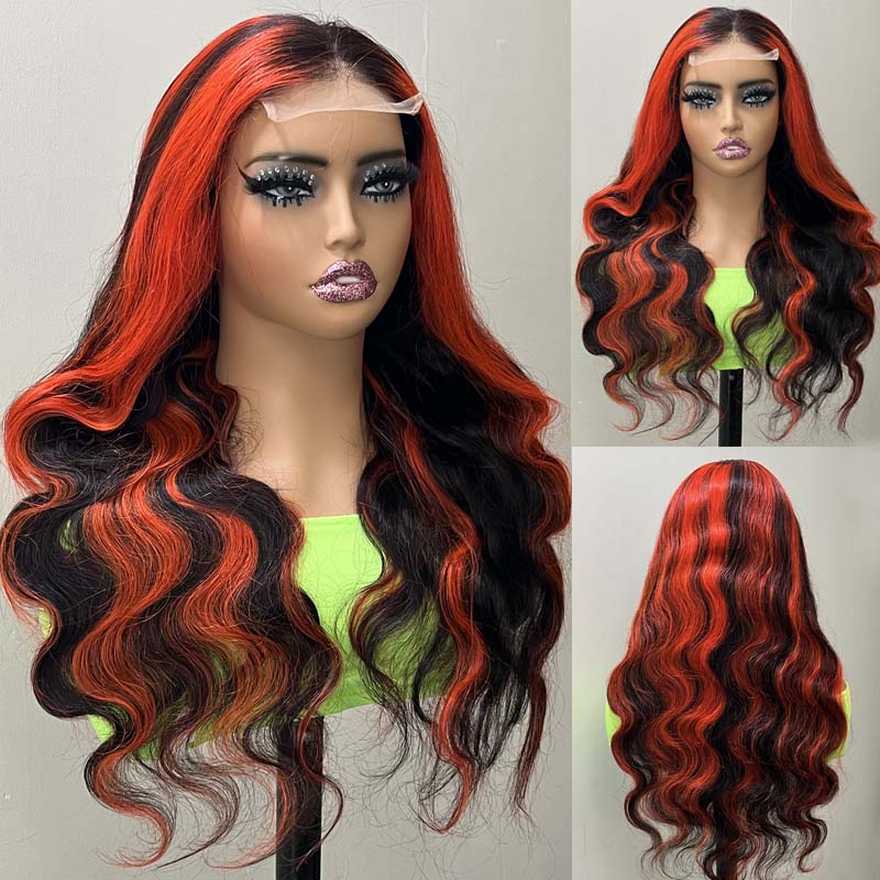 Eullair Body Wave Balayage Highlights Lace Front Wig - Rose Pink, Blue, Green Ombre Human Hair - Perfect for Cosplay, Parties & Daily Wear | @queenleora Recommended
