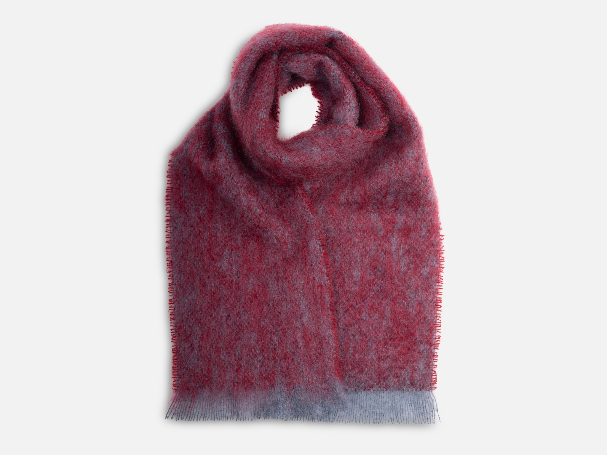 Luxury Wine Red Mohair Scarf - Soft Winter Cashmere Blend Wrap for Women - Perfect for Holiday Gifts & Cold Weather Fashion Accessories
