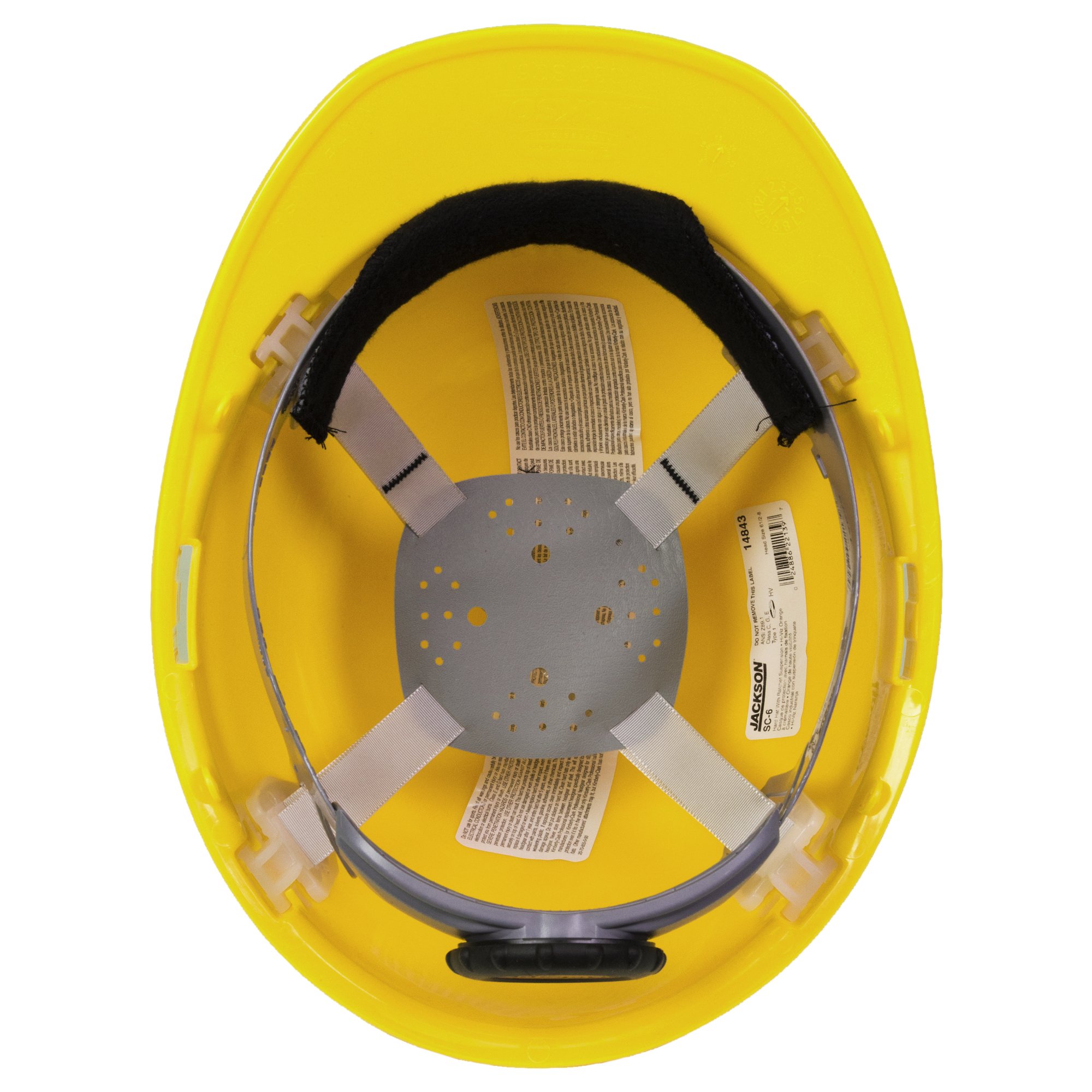 Jackson Safety SC-6 ANSI Compliant Hard Hat - 4-Point Ratchet Suspension with 370 Speed Dial - Longer Bill for Enhanced Comfort & Safety - Made in USA (12 Pack) - Ideal for Construction, Industrial & Roofing Work