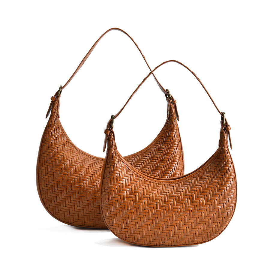 Handwoven Crescent Shoulder Bag for Women - Boho Crossbody Purse with Adjustable Strap - Perfect for Travel, Shopping & Everyday Use