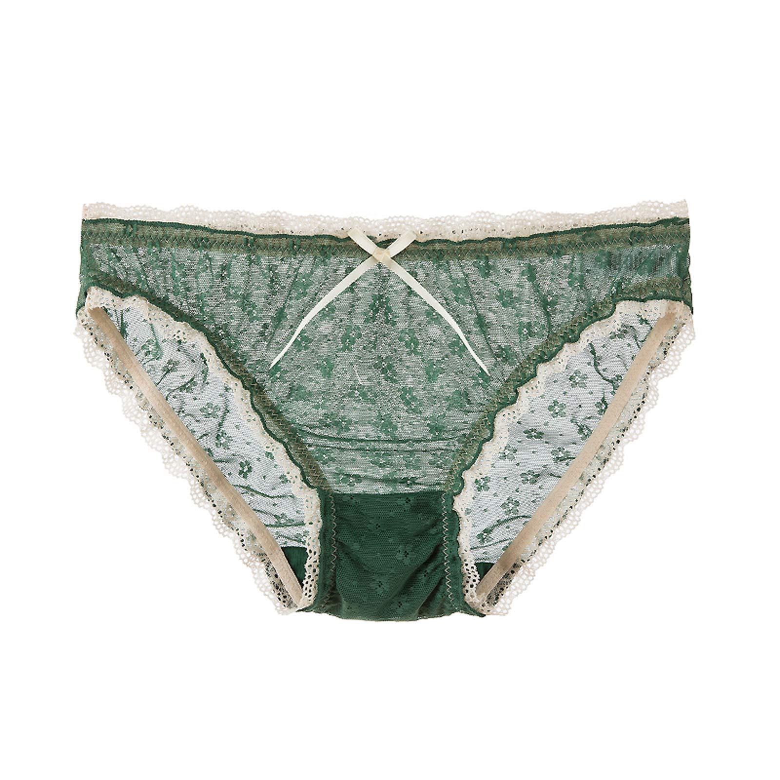 ZLBDYG Hollow Lace Waist Women's Plus Size Panties - Sexy Bowknot Underwear & Lingerie for Curvy Women | Perfect for Date Night, Boudoir & Special Occasions