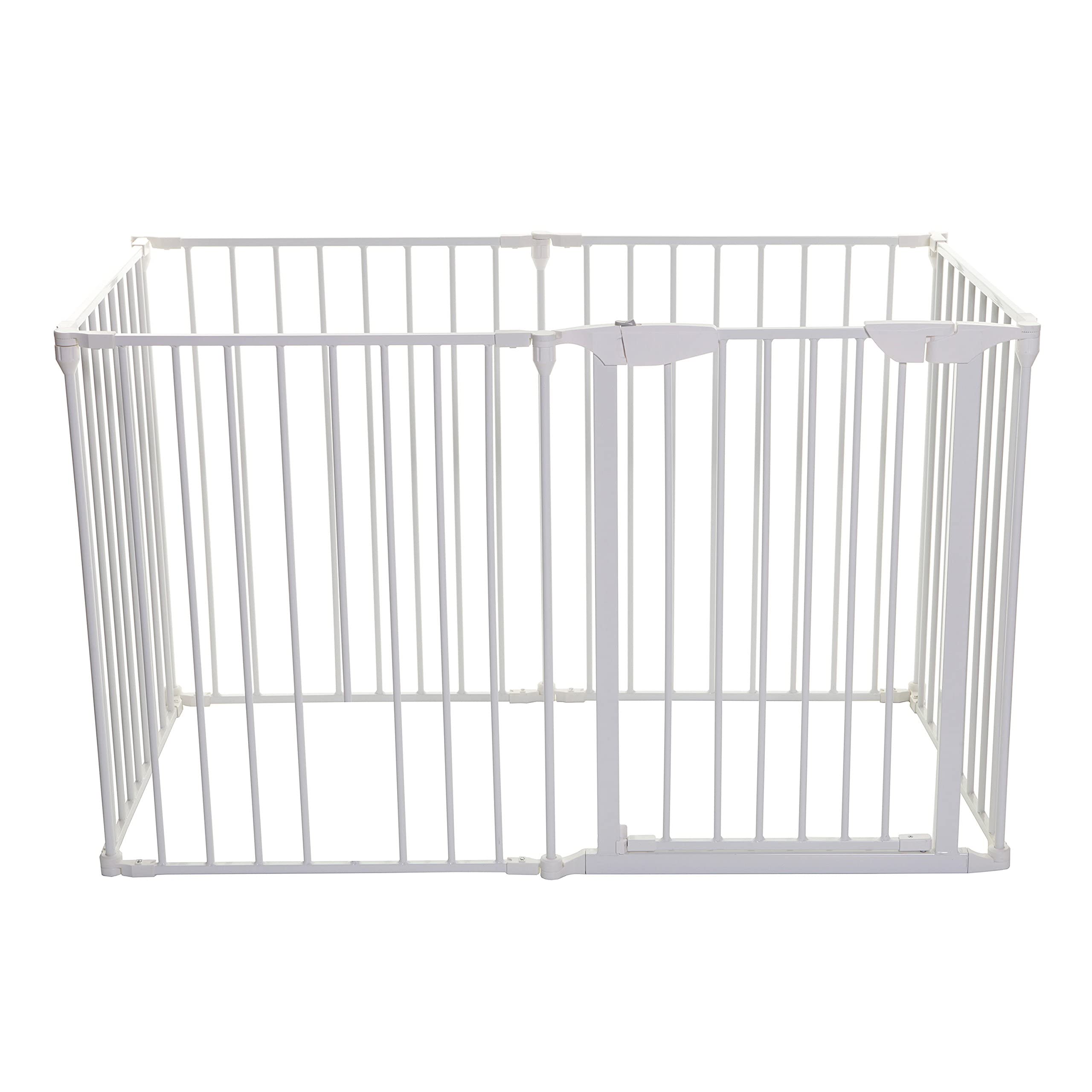 Dreambaby Mayfair Converta 3-in-1 Playpen - 6 Panel Baby Gate & Toddler Play Yard with Foldable Design | Safe & Secure Play Area for Infants & Kids | Perfect for Home, Nursery & Outdoor Use - White