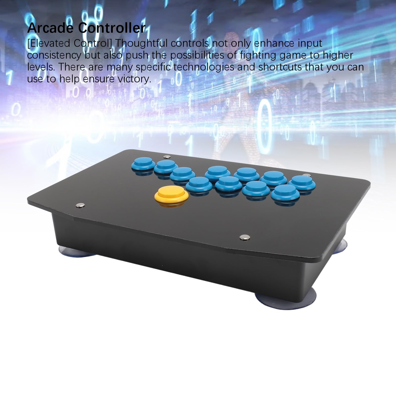 Cuifati 12-Key Arcade Stick for PC/PS3/Switch - Hot Swap SOCD Turbo for Fighting Games