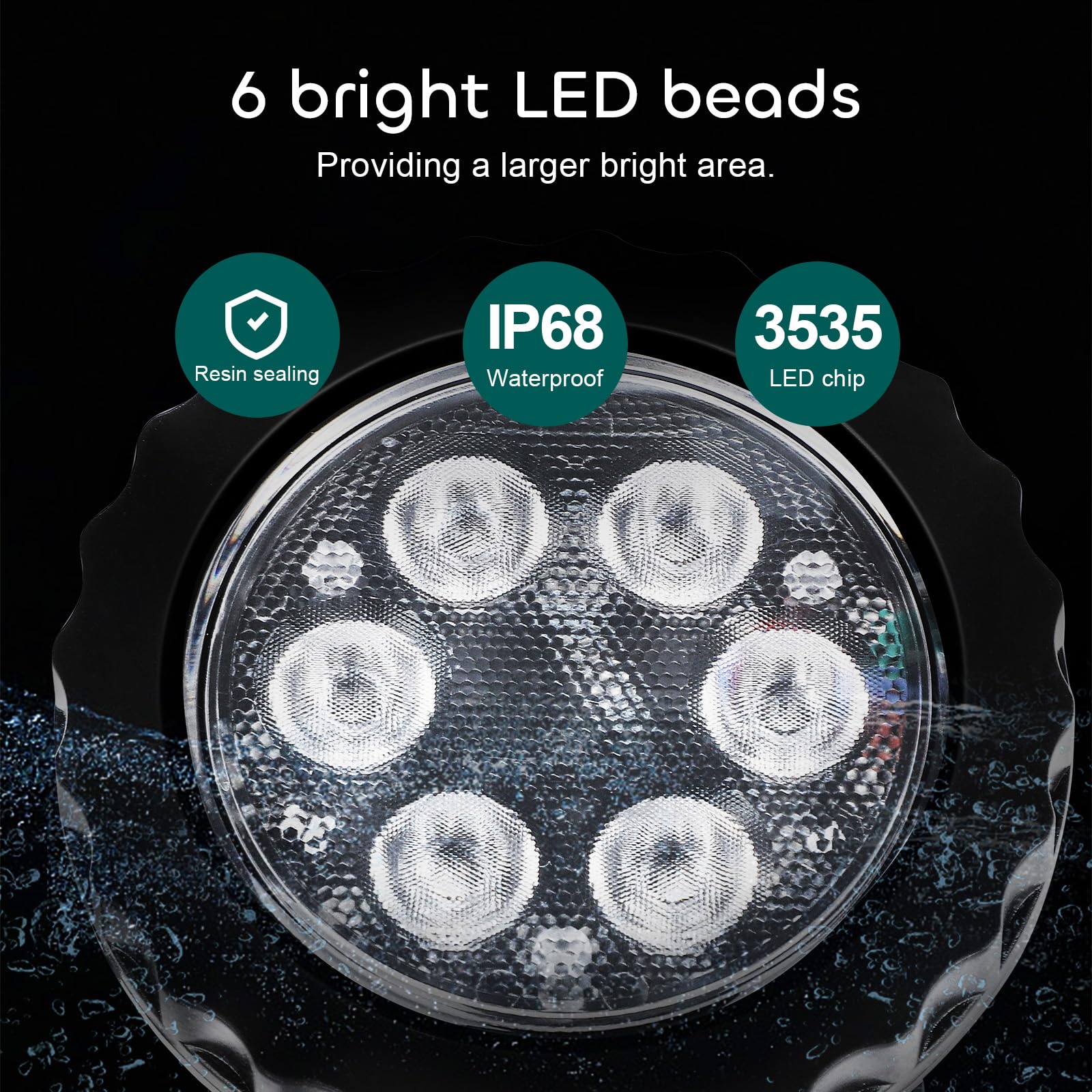 Submersible LED Pond Lights with Remote - IP68 Waterproof RGB Color Changing for Garden & Fountain
