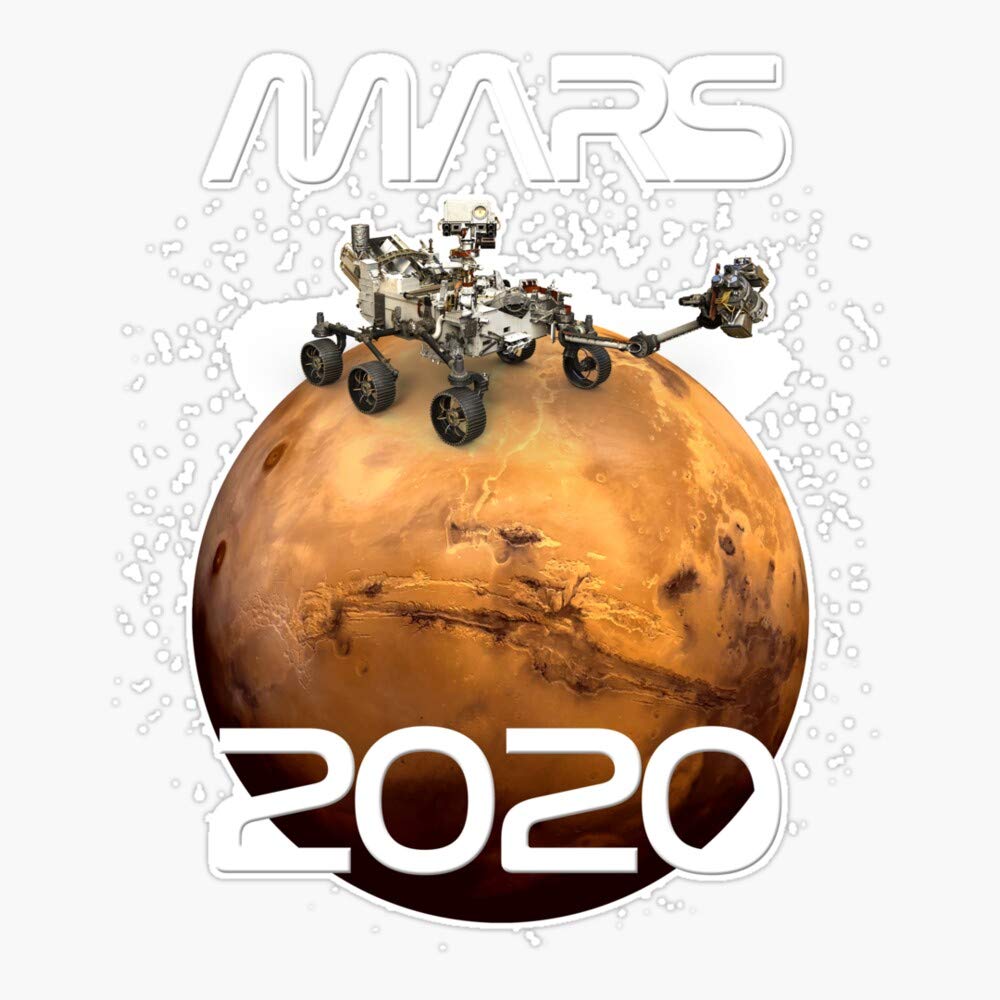 NASA Mars 2020 Rover Mission Vinyl Stickers - Waterproof Decals for Cars, Laptops, Bumpers (5 Inch) - Perfect for Space Enthusiasts & Science Lovers