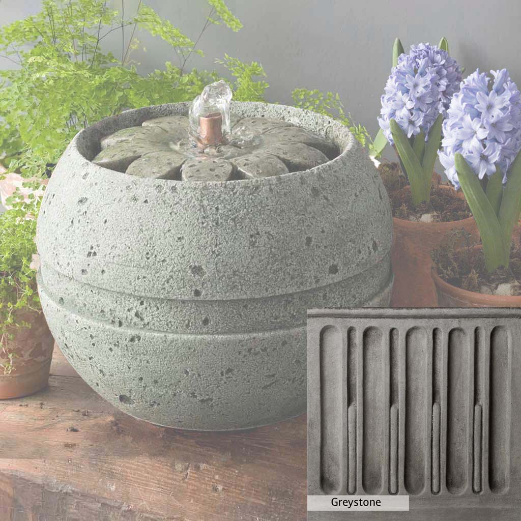 Campania International M Series Rosette Fountain - Elegant Outdoor Garden Water Feature for Patio, Yard, and Landscape Decor