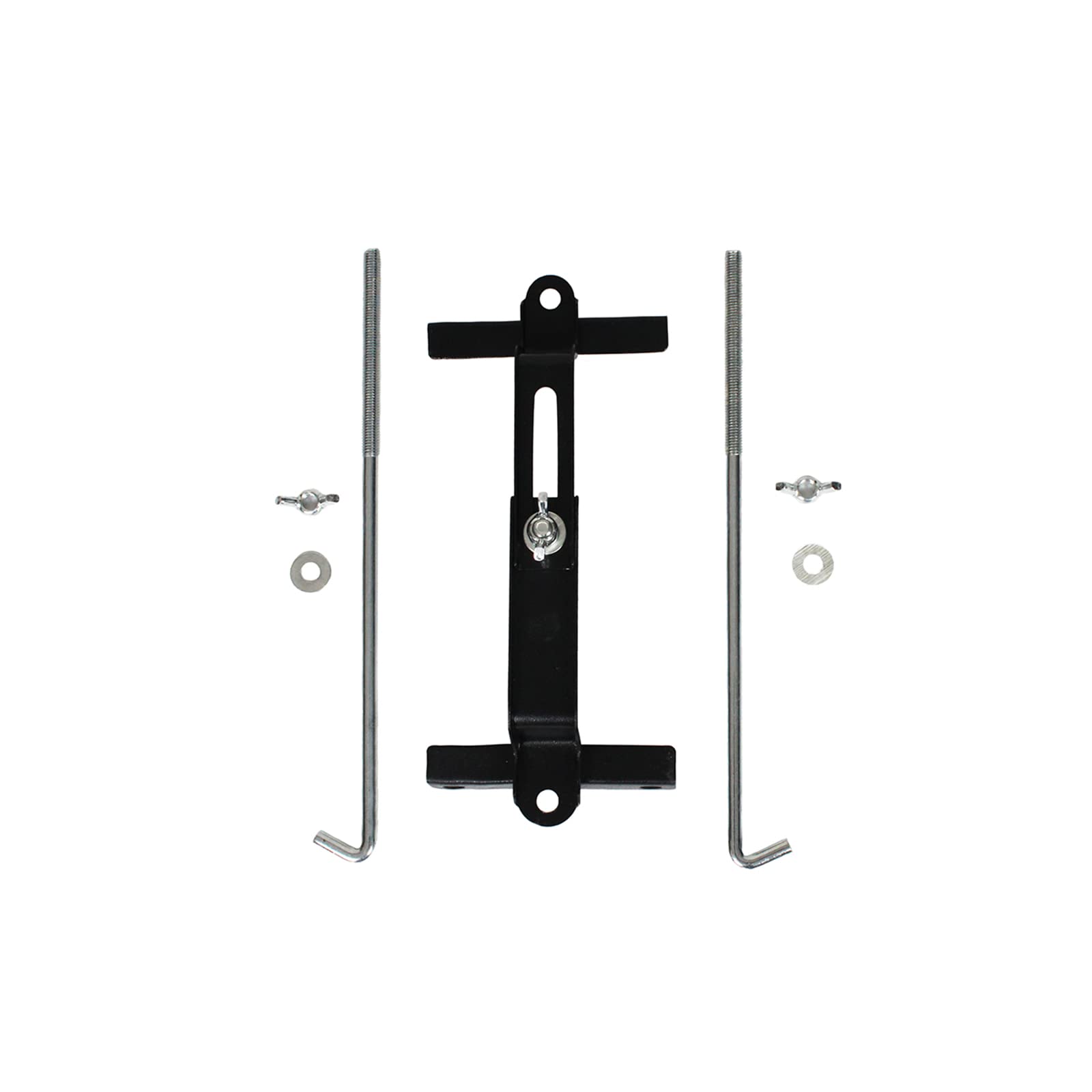 Universal Adjustable Battery Hold Down Kit with J Hook Bolt - 9 Inch/23cm Crossbar for Car, RV, Boat & Marine Battery Security - Perfect for Off-Road, Camping & Vehicle Maintenance