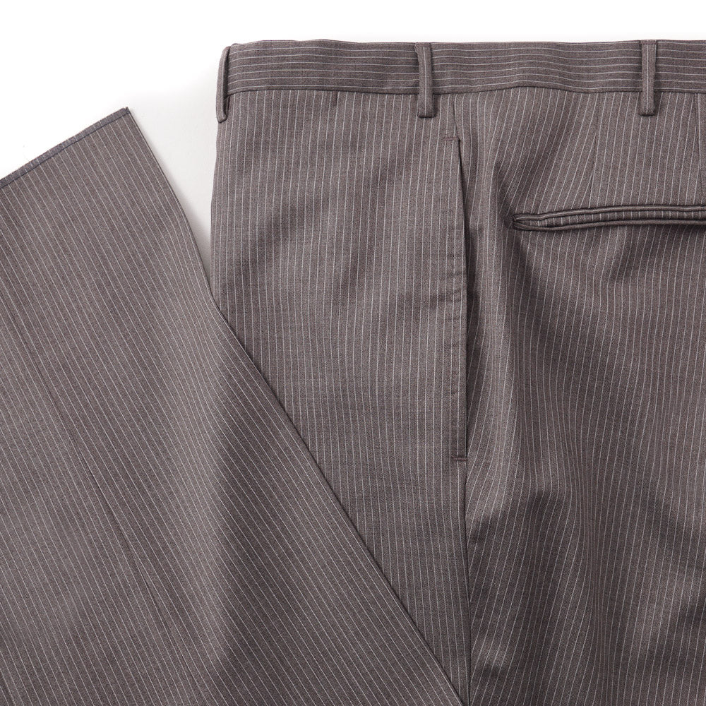 Boglioli Dove Brown Striped Wool Suit for Men | Premium Business & Formal Attire | Perfect for Weddings, Office & Special Occasions
