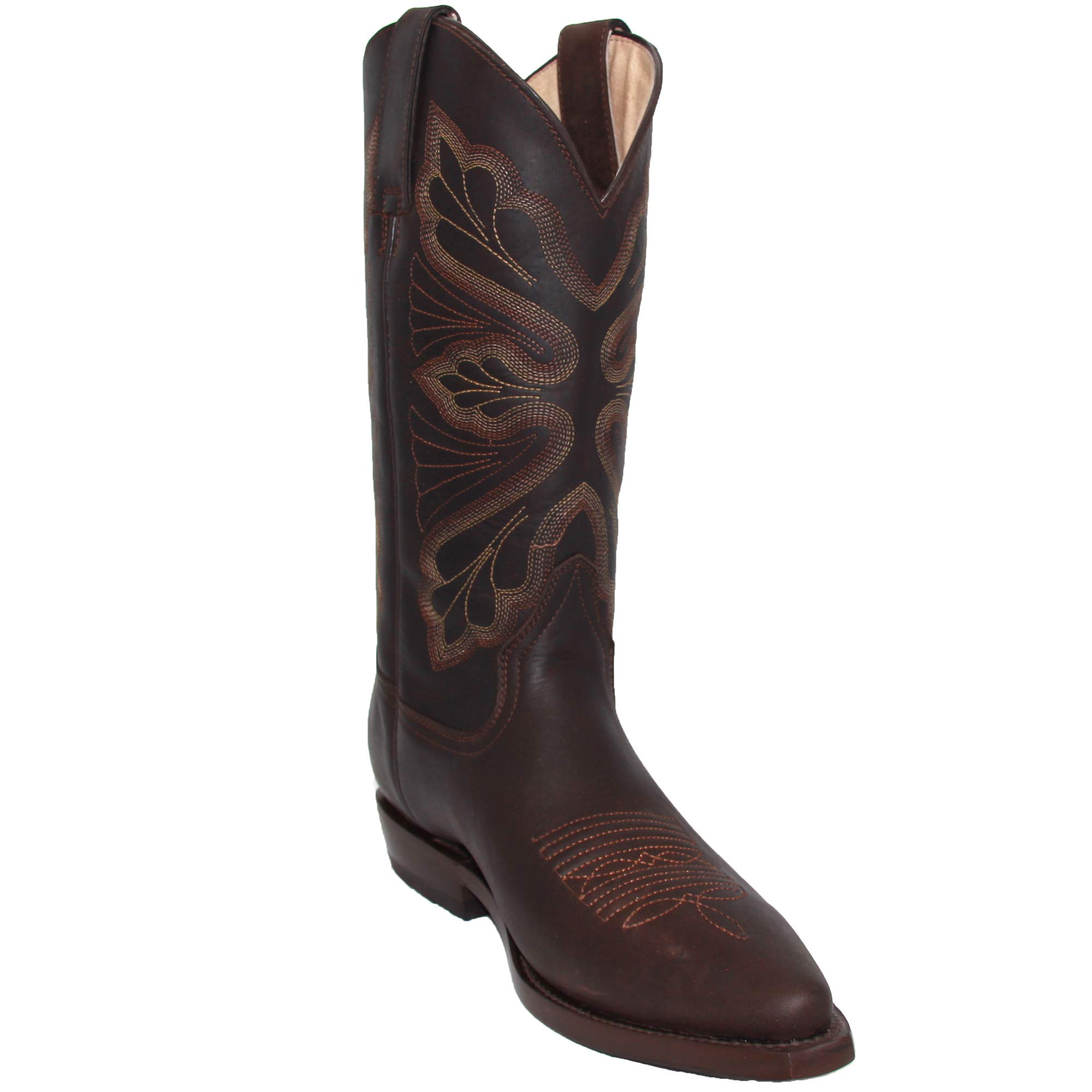 Authentic Men's Cowboy Boots - Genuine Leather Western Boots with J-Toe Design for Rodeo, Country Dancing & Outdoor Adventures