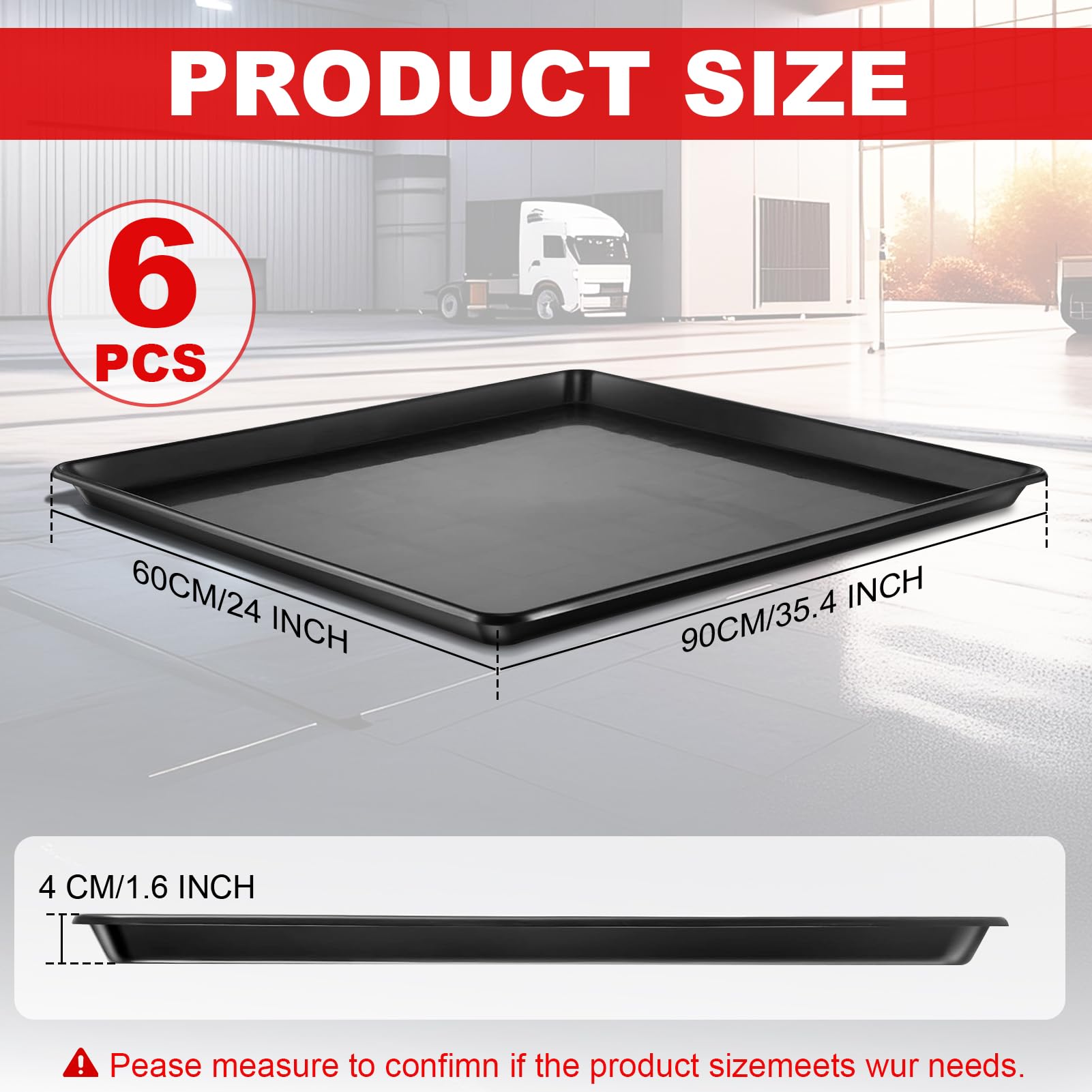 6Pcs Extra Large Car Oil Drip Pan - 35.4