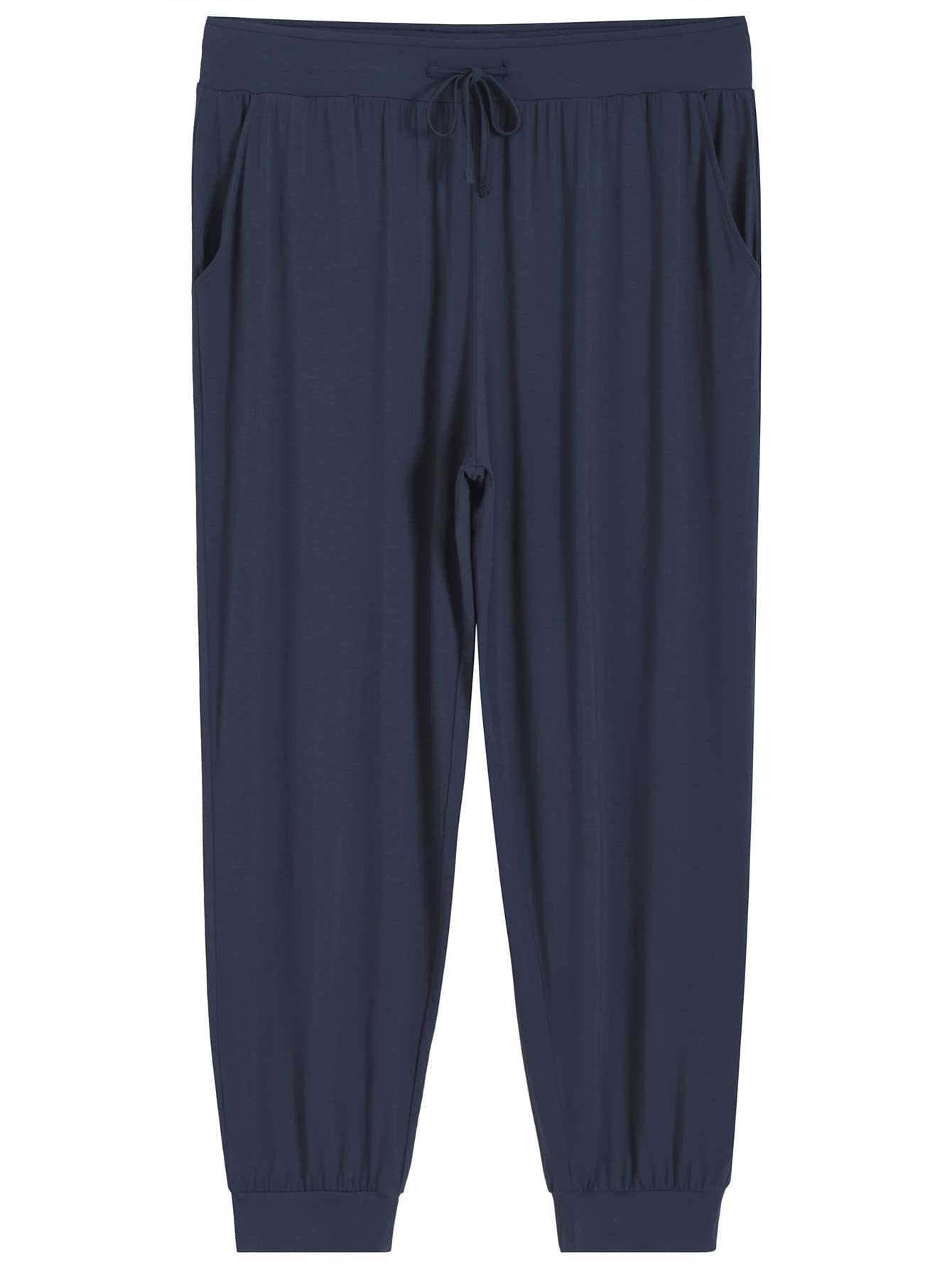 **Plus Size Women's Jogger Pajama Pants - Soft Lounge Pants with Pockets for Sleep, Yoga & Relaxation at Home**