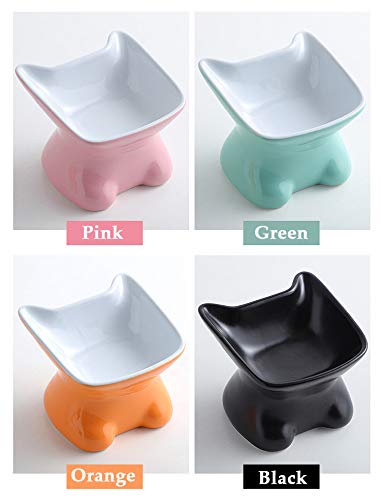 Premium Raised Cat Food Bowl for Ragdoll Cats - Stress-Free Feeding, Anti-Backflow Design, Dishwasher & Microwave Safe (Small, Pink) - Perfect for Kittens & Adult Cats at Home or Travel