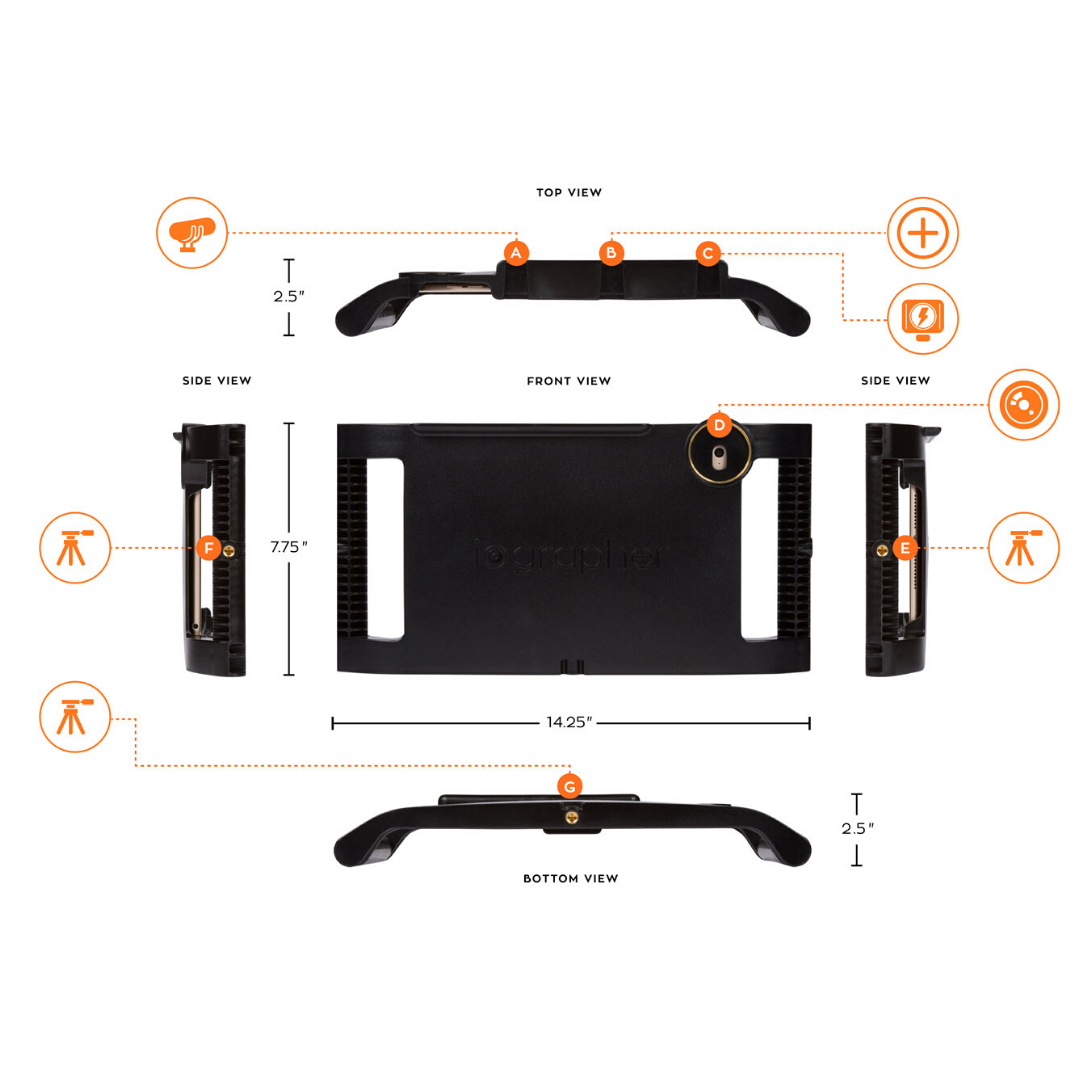 iOgrapher Professional Filmmaking Case for iPad 9.7 - Compatible with iPad Air 1/2, iPad Pro 9.7, iPad 5th/6th Gen - Perfect for Vlogging, YouTube Videos & Mobile Film Production