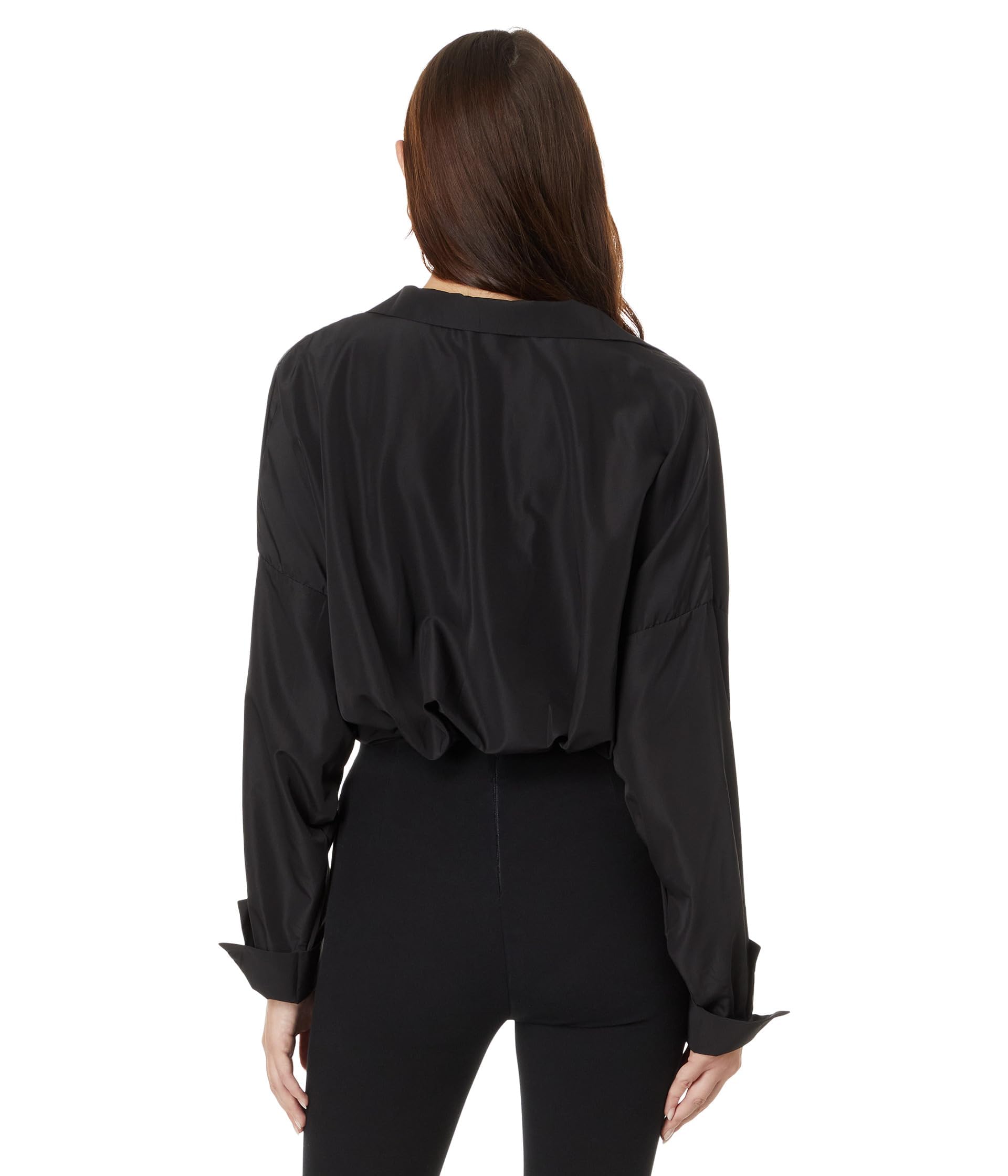 Norma Kamali Women's Super Oversized Boyfriend NK Shirt Bodysuit - Chic Loungewear & Casual Outfit Essential for Everyday Comfort