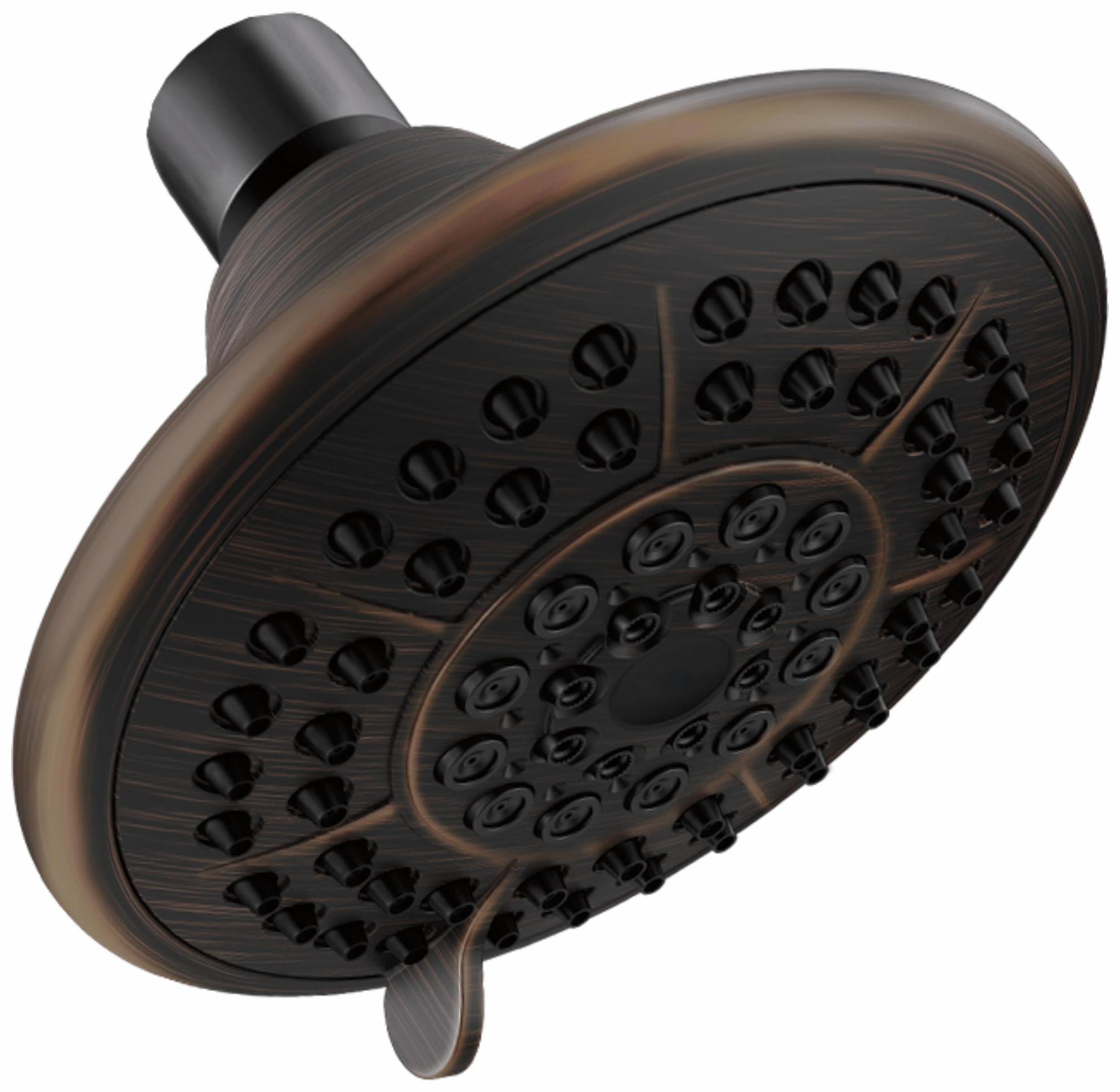 Delta RP78575RB 5-Setting Touch Clean Shower Head in Venetian Bronze - High Pressure Rain Shower for Spa-Like Bathroom Experience