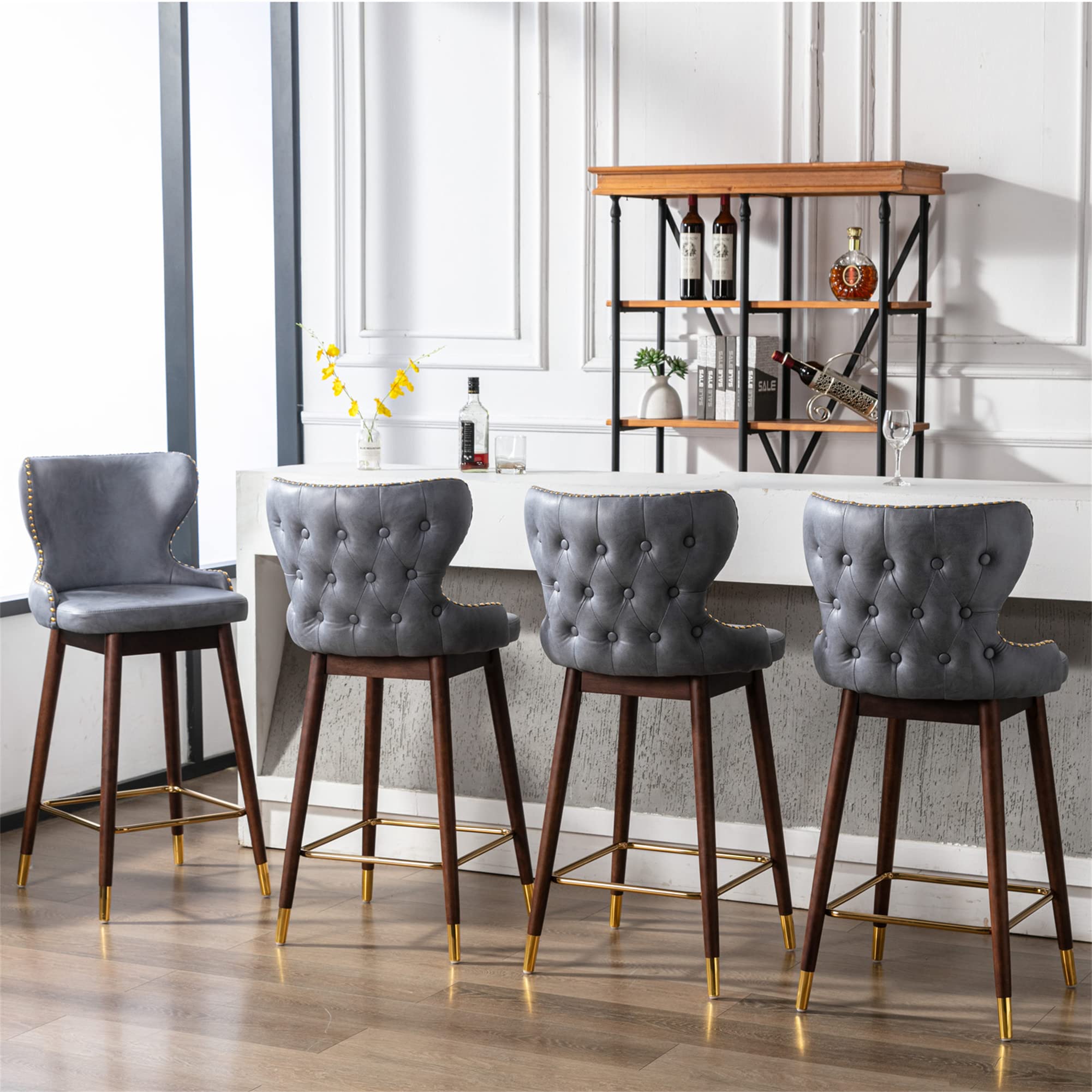 Modern Tech Bar Stools Set of 2 - 29