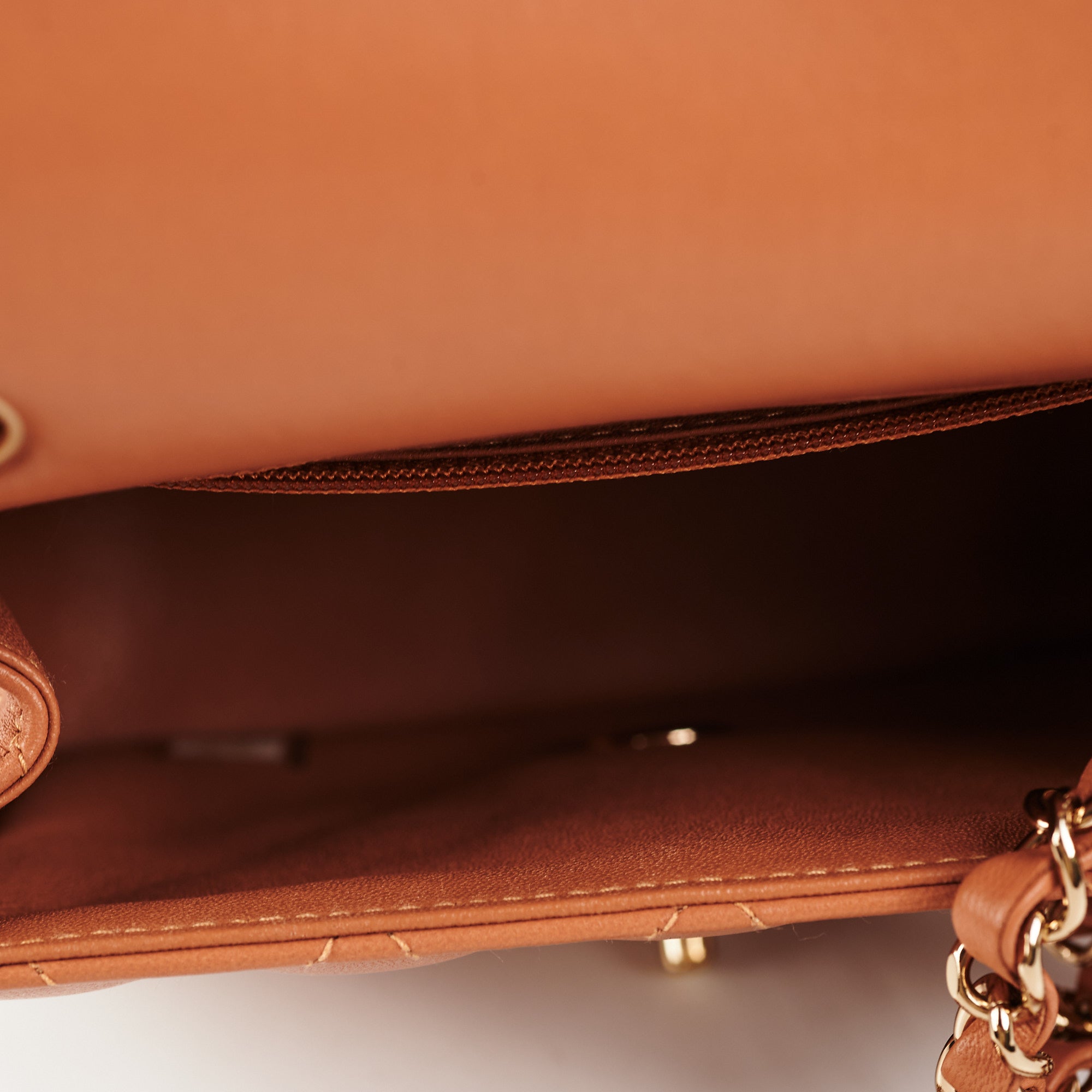 Chanel 21P Quilted Mini Square Bag in Caramel - Luxury Crossbody Purse for Women, Perfect for Date Night & Evening Events