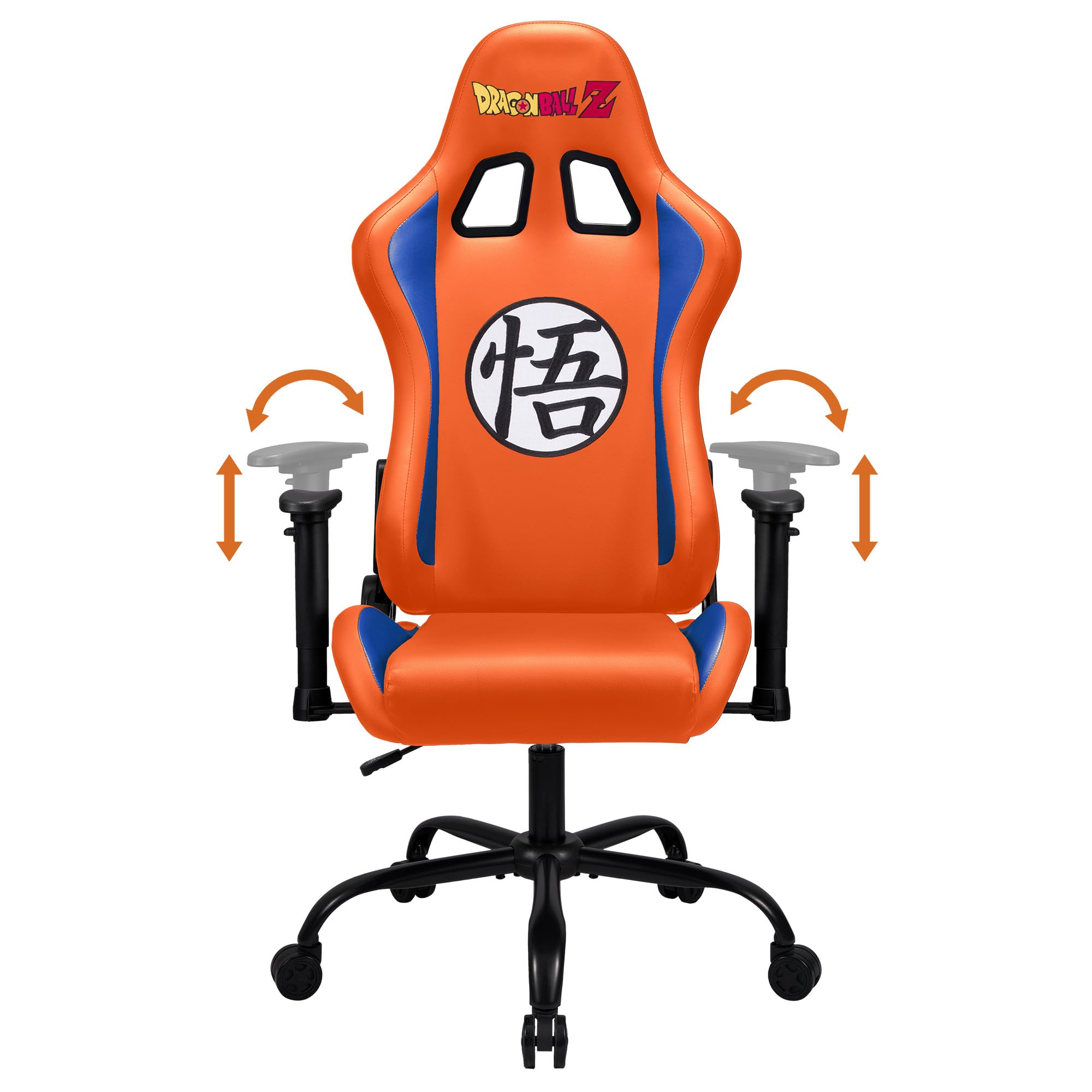 Dragon Ball Z Licensed Gaming Chair - Ergonomic Design with Adjustable Backrest & Armrests - Subsonic DBZ Gaming Chair for Adults - Perfect for Gaming, Streaming & Office Work