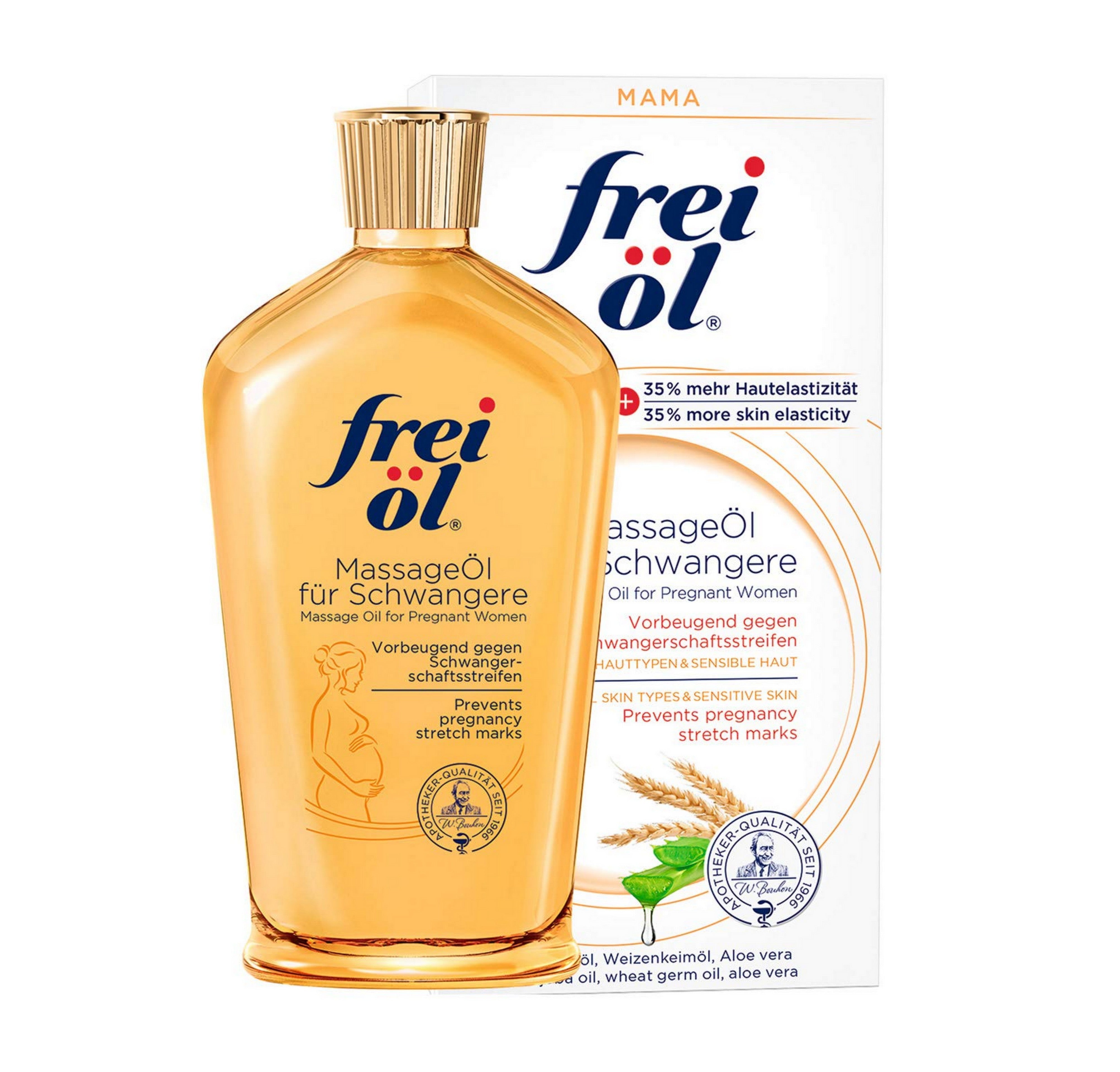 Frei Oil Experts Massage Oil for Pregnant Women - 125ml | Natural & Hypoallergenic | Perfect for Prenatal Care & Relaxation at Home or Spa