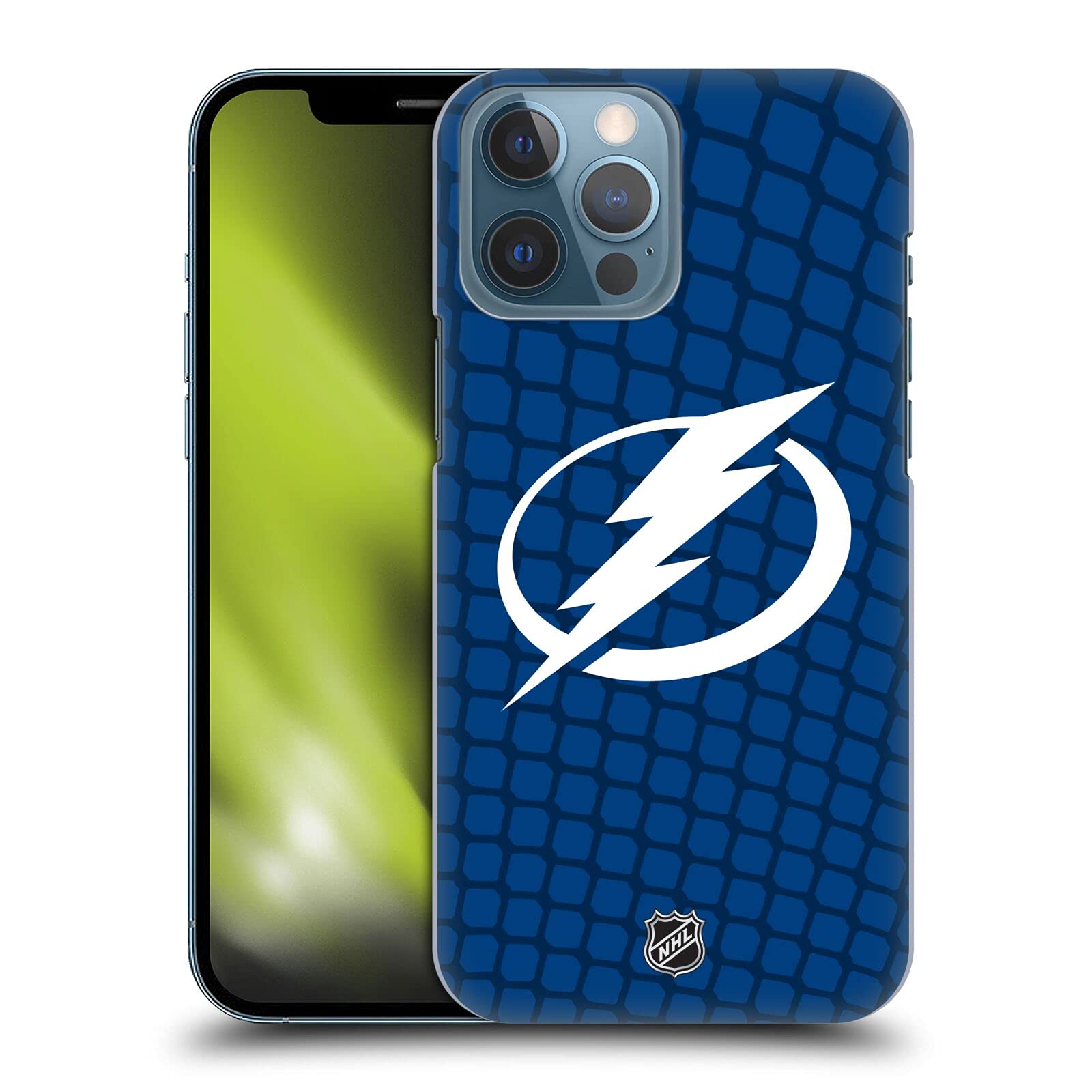 Tampa Bay Lightning NHL Net Pattern iPhone 13 Pro Max Case by Head Case Designs | Durable Protection for Sports Fans & Game Day Enthusiasts