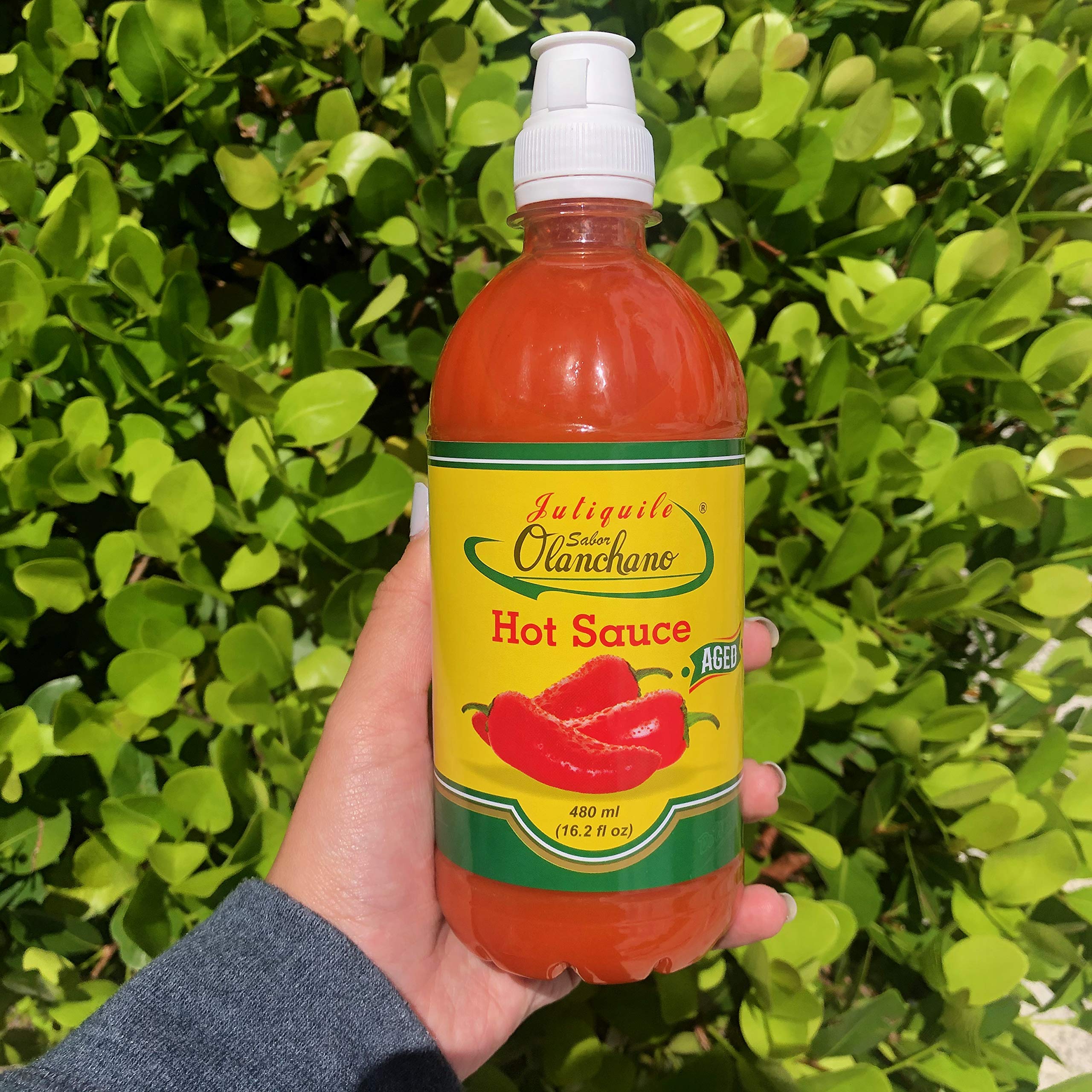 Jutiquile Chile Olanchano Rojo Grande Red Hot Sauce - 16.5 oz (Pack of 12) | Authentic Honduran Spicy Condiment for Tacos, Burritos & Grilled Meats