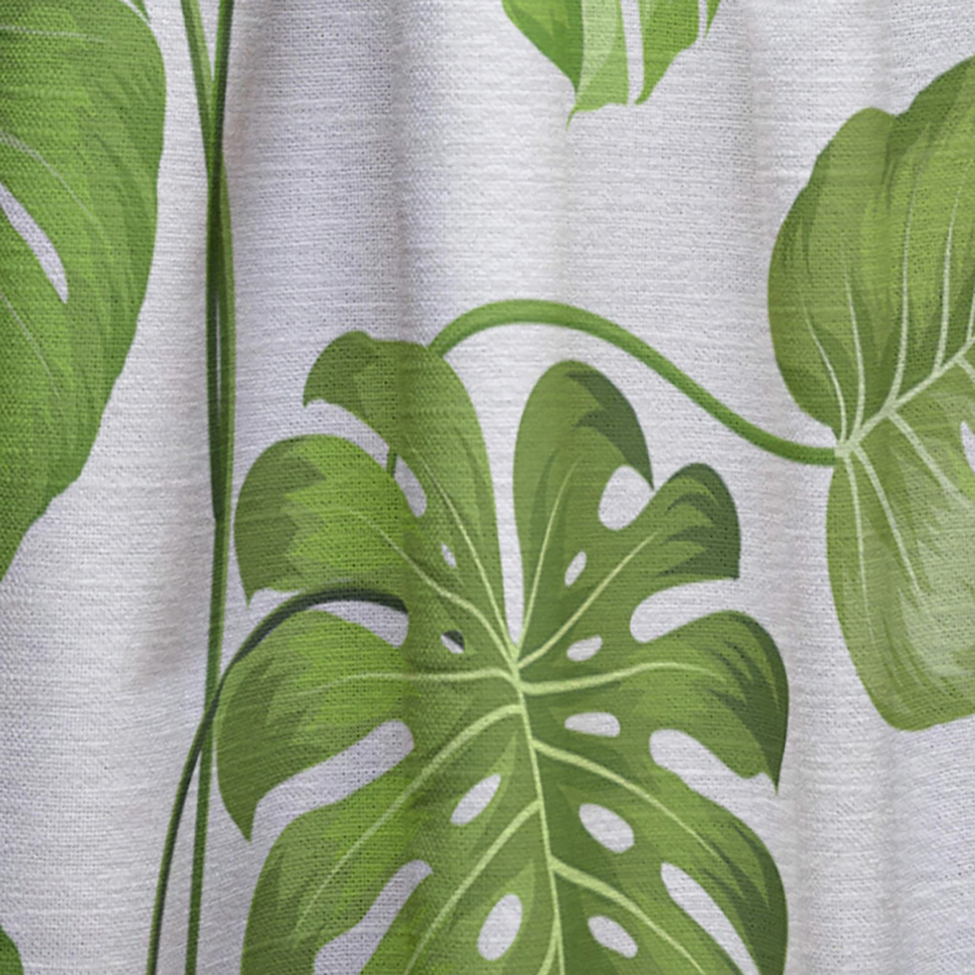 Tropical Palm Leaves II Blackout Curtains - Thermal Insulated Single Panel 52x90 Inches for Bedroom & Living Room - Perfect for Privacy, Sun Protection & Energy Saving
