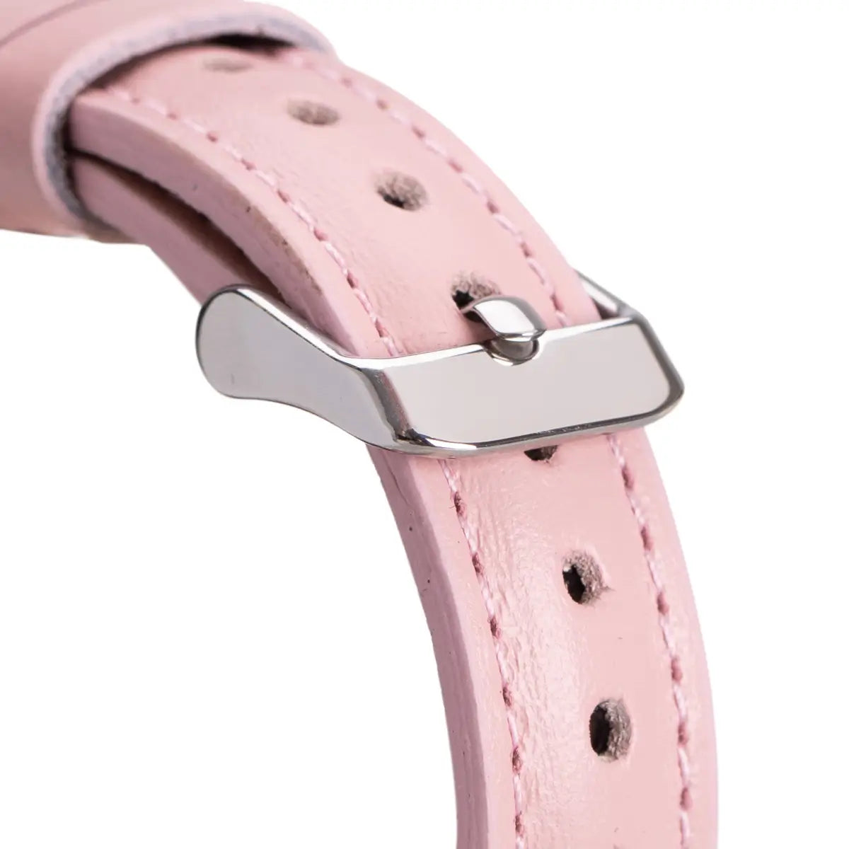 Pink Leather Slim Apple Watch Band for Women - Stylish & Comfortable Strap for Apple Watch Series 9/8/7/SE - Perfect for Workouts, Office & Everyday Wear