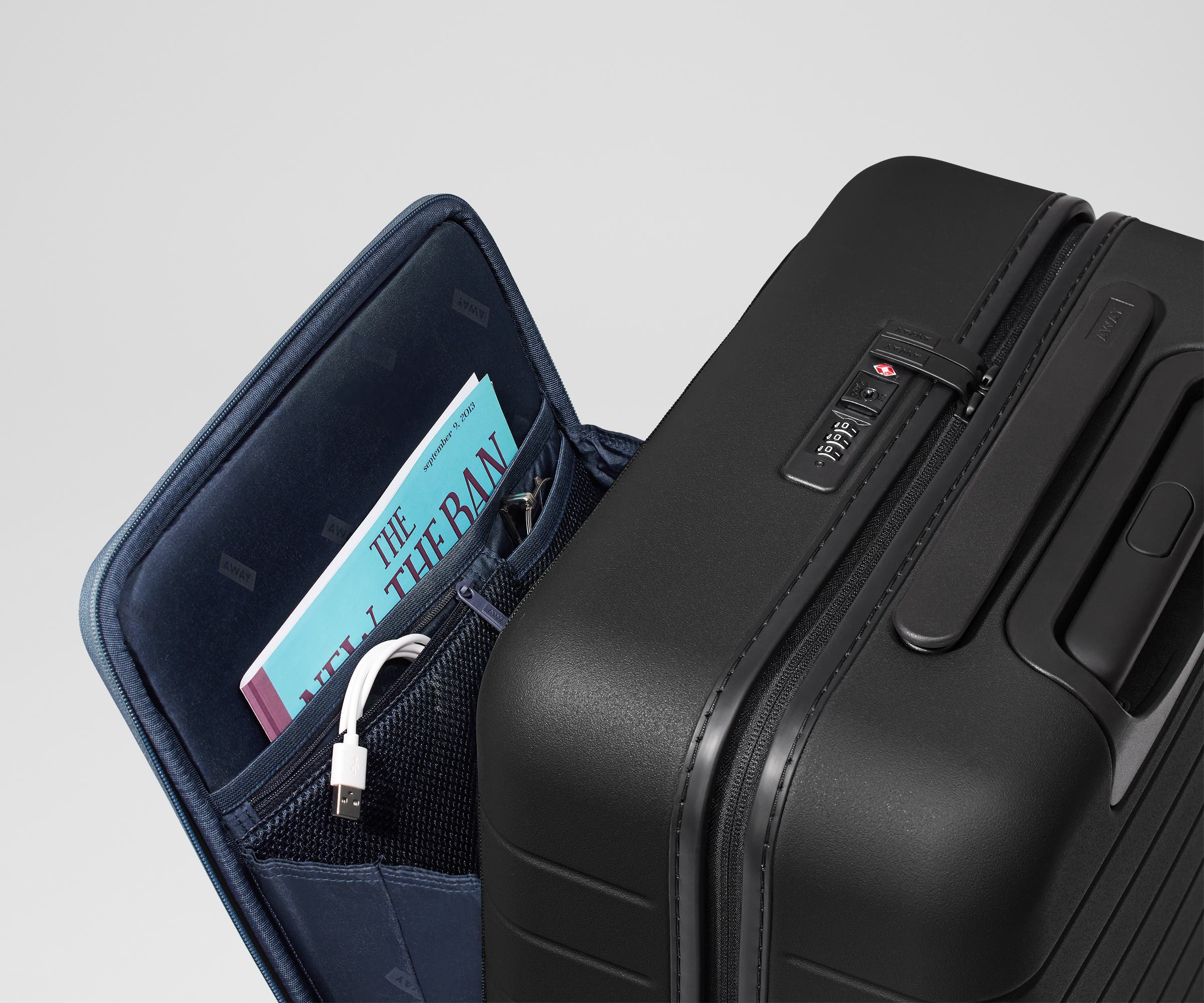 Premium Jet Black Executive Carry-On Luggage - Lightweight & Durable for Business Travel & Weekend Getaways