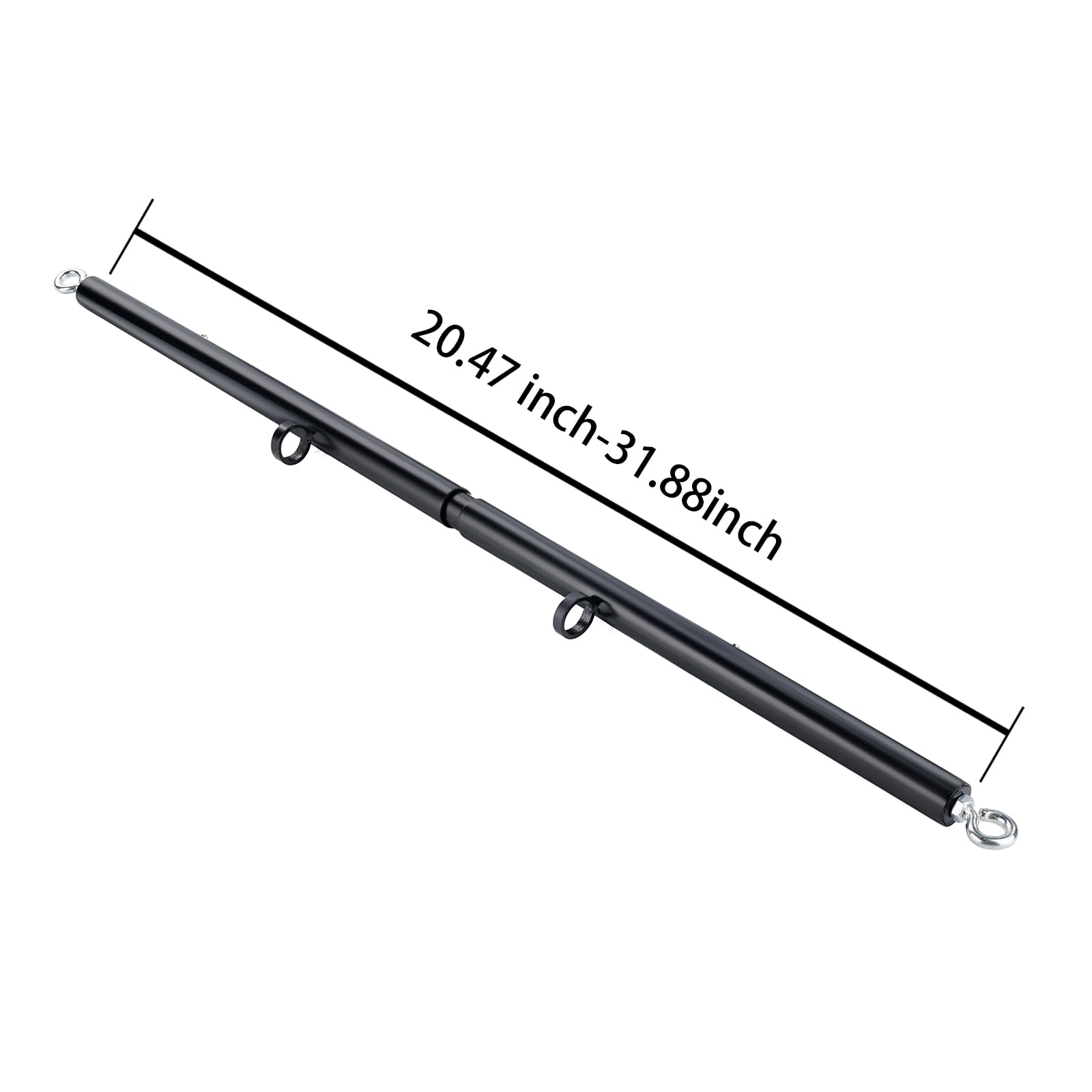 Heavy Duty Stainless Steel Spreader Bar with 4 Adjustable Furry Purple Straps - Expandable Home Gym Equipment for Strength Training, Pilates, Yoga & Fitness - Perfect for Indoor Workouts, Stretching & Physical Therapy