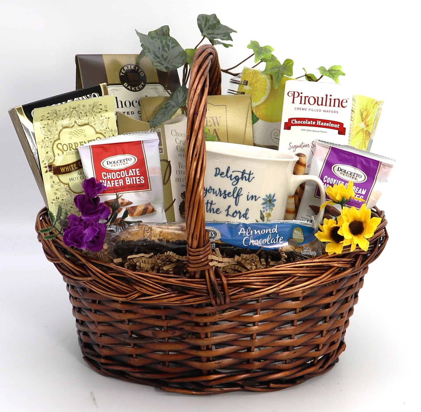 Christian Heart Gift Basket - Thoughtful Religious Gift Box for Holidays, Baptism & Church Events - Perfect for Easter, Christmas & Sympathy Gifts