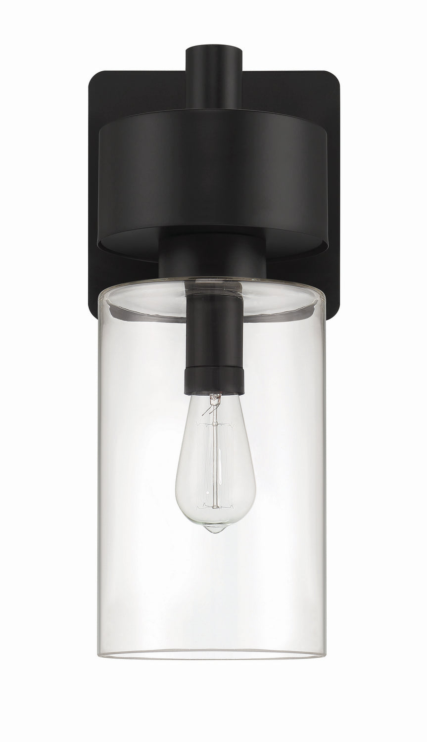 Bennet One Light Outdoor Wall Lantern in Midnight Black - Weatherproof Exterior Sconce for Porch, Patio, Garden & Entryway Lighting