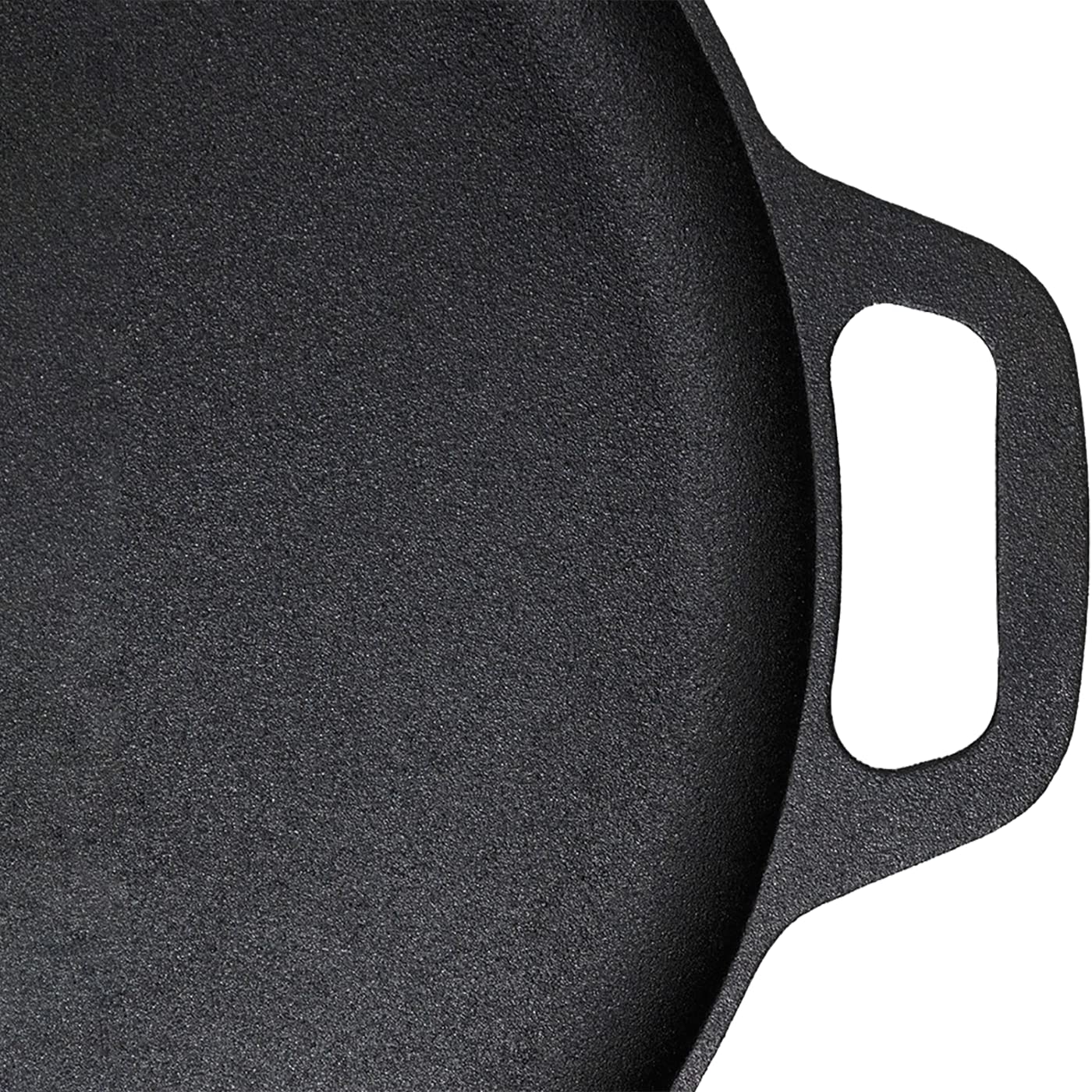 13.5 Inch Pre-Seasoned Cast Iron Pizza Pan - 35cm Round Baking Griddle for Stove, Oven, Grill & Campfire - Perfect for Homemade Pizza, Bread, Steak & Outdoor Cooking
