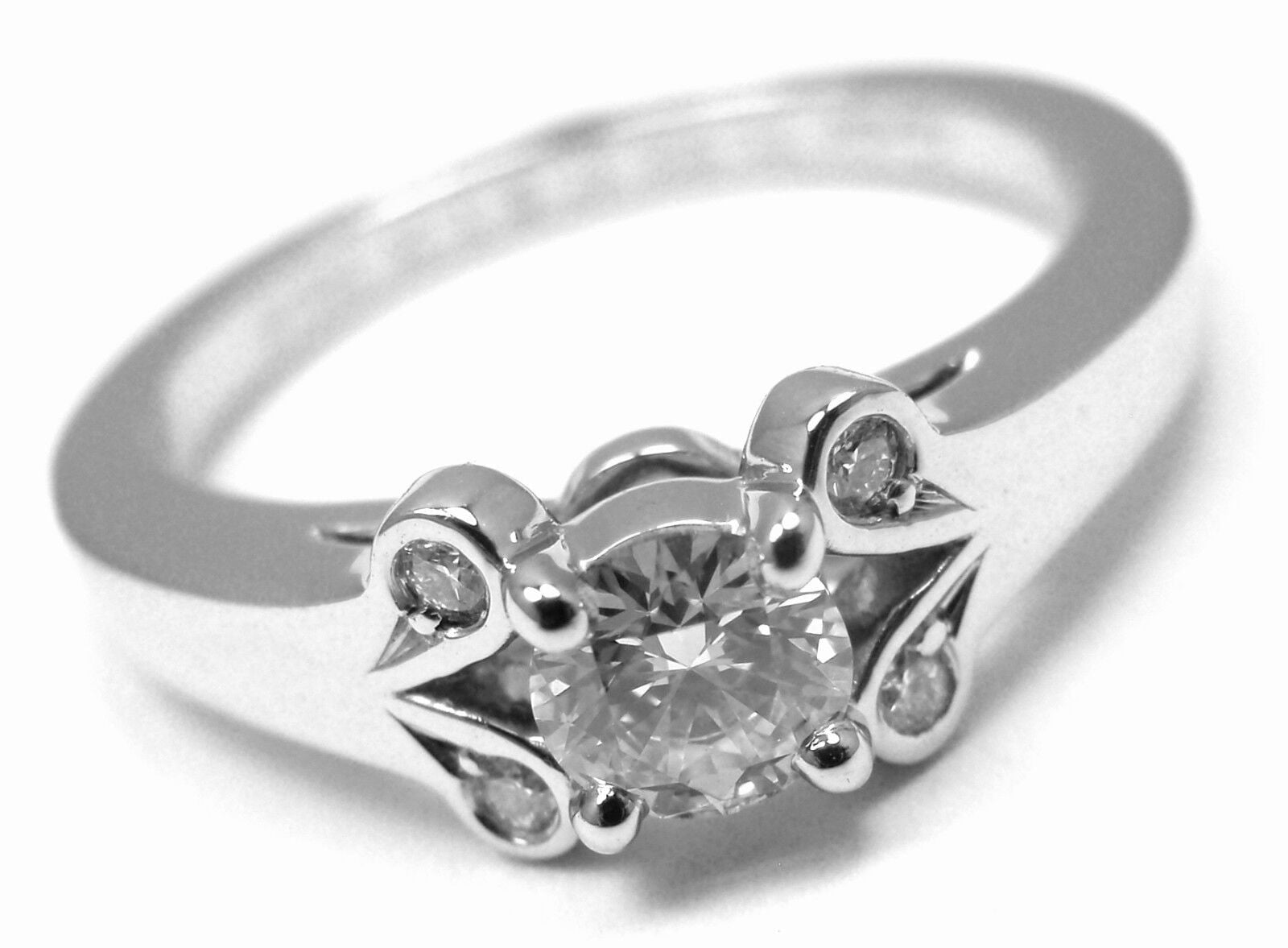 Authentic Cartier Ballerine Platinum 0.24ct Diamond Engagement Ring with Original Box & Papers - Perfect for Proposals, Anniversaries & Special Occasions
