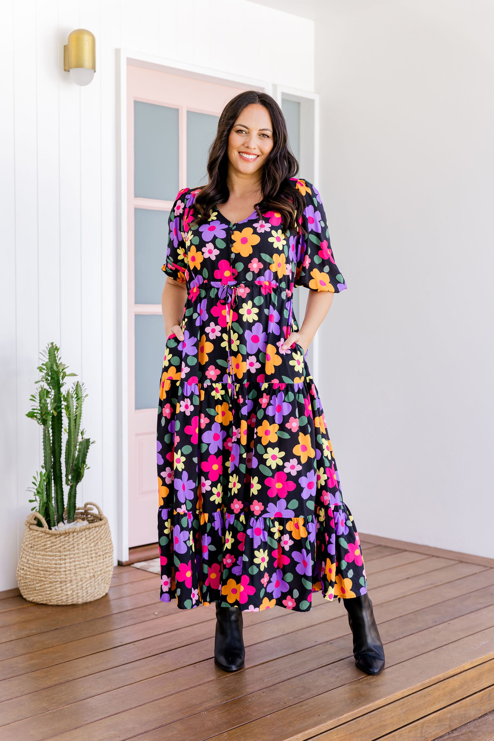 Billie Maxi Dress in Bloomie - Floral Print Summer Dress for Women | Perfect for Beach Vacations, Weddings & Casual Outings