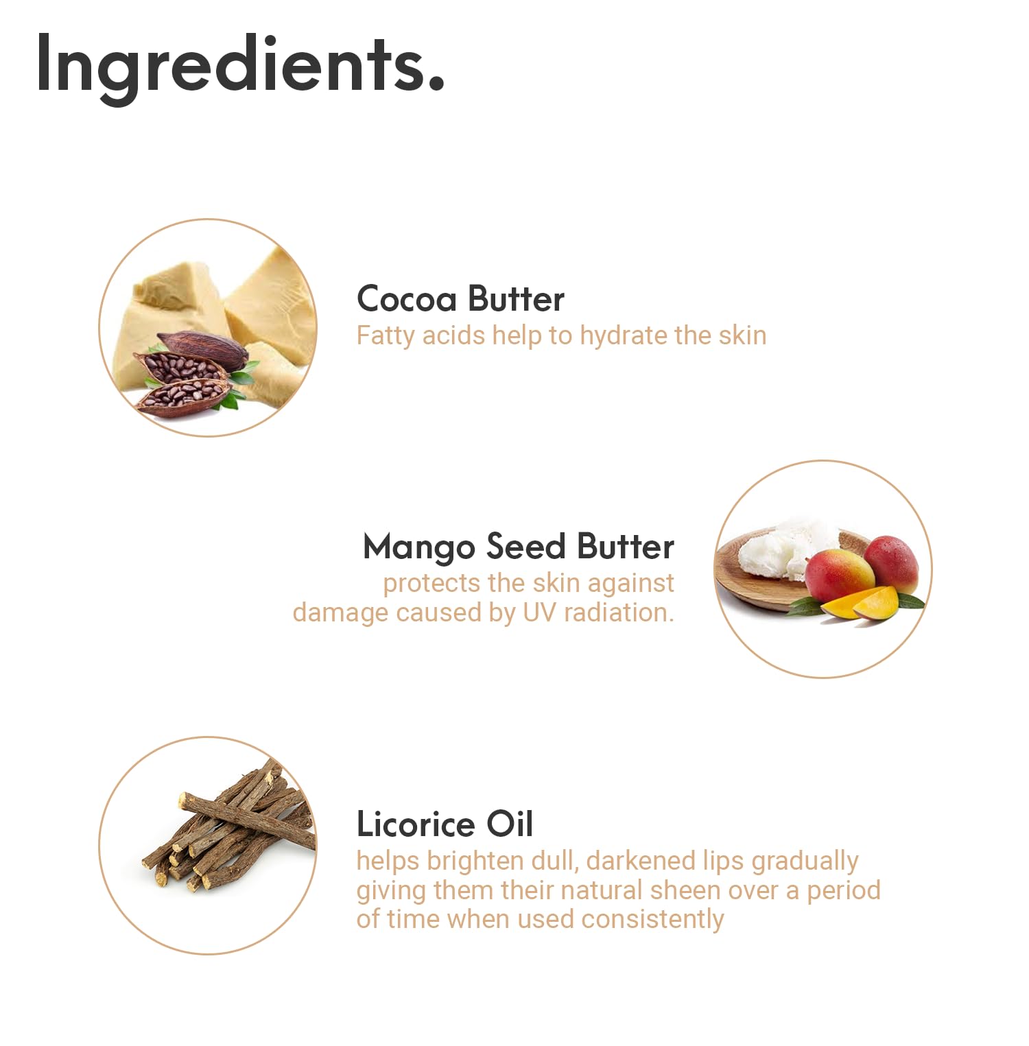 Spriea Herbals Cocoa Lip Butter - Hydrating & Nourishing for Dry, Dark, Pigmented Lips | Enriched with Rose Oil, Mango Seed Oil, Lavender Oil, Licorice Oil & Vitamin E | Perfect for Daily Lip Care, Winter Protection & Natural Lip Treatment