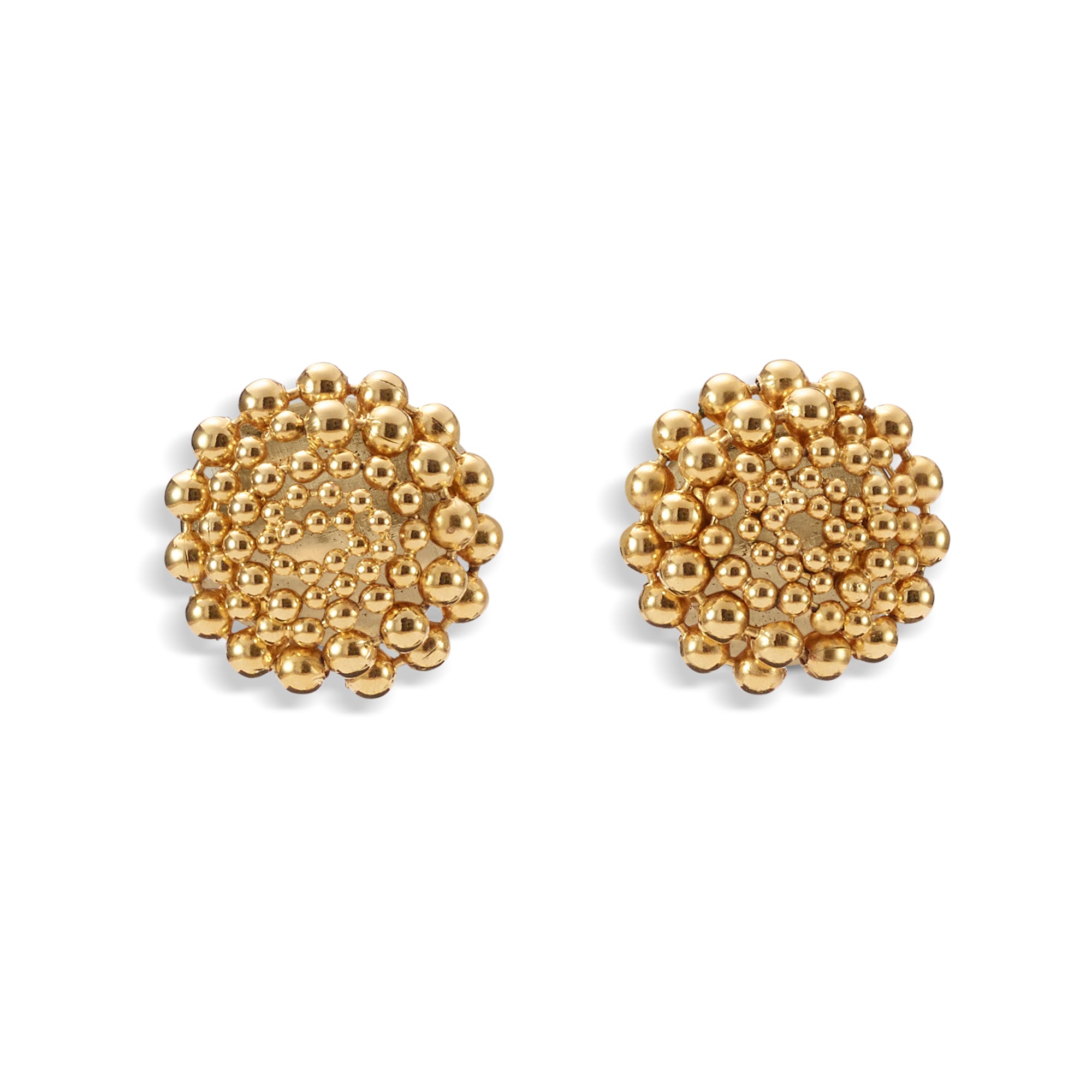 Zoe Ball Chain Button Earrings for Women - Trendy Gold & Silver Hoop Earrings - Perfect for Casual, Office & Party Wear