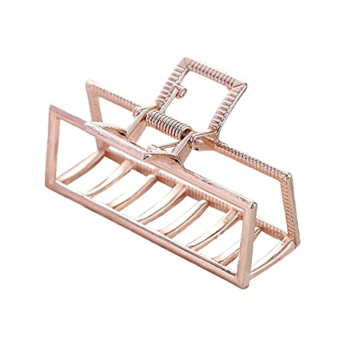 1PC Metal Hair Claw Clips - Multi Color French Butterfly Jaw Clips, Stylish Rectangular Hair Barrettes for Women & Girls | Perfect for Updos, Ponytails & Everyday Hairstyles (A3)