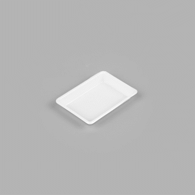 Bento Tek 1 oz Rectangle White Plastic Sauce Dish - 3 x 2.25 Inches - 100-Pack | Perfect for Sushi, Condiments, Dipping Sauces & Meal Prep Containers