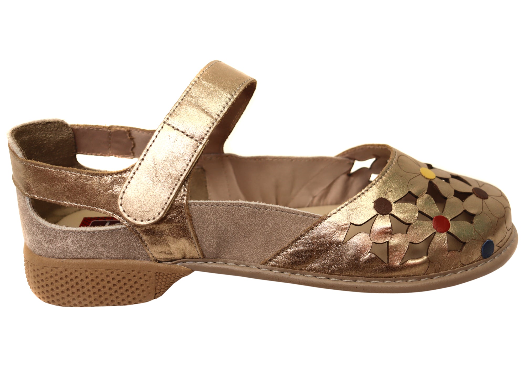 J Gean Tulip Women's Comfortable Brazilian Leather Mary Jane Shoes - Elegant & Supportive Flats for Work, Wedding & Everyday Wear