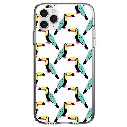 Summer Graphics - Toucan Pattern - Teal On Clear Case