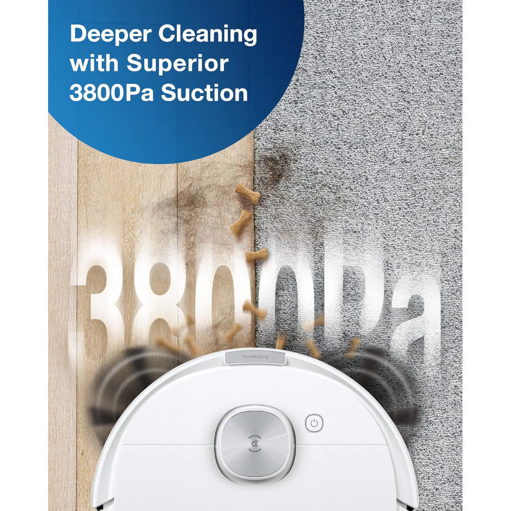 ECOVACS DEEBOT N10 Plus Robot Vacuum and Mop Combo with Auto Empty Station - Smart Cleaning for Hardwood Floors & Carpets - Factory Certified with Home Essentials Warranty
