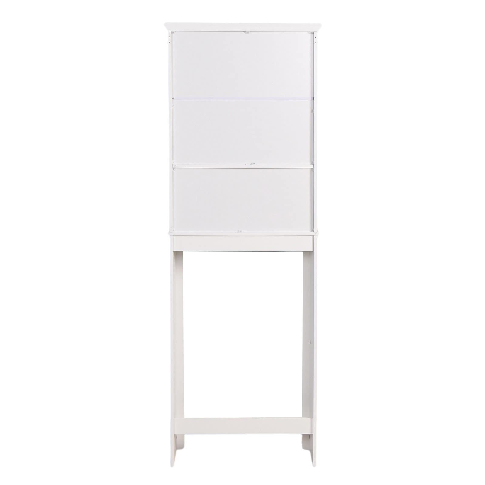 Freestanding Over-The-Toilet Storage Cabinet with Adjustable Shelves - Tall Slim Bathroom Organizer for Towels, Toiletries & More - Perfect for Small Bathrooms, Apartments & Powder Rooms