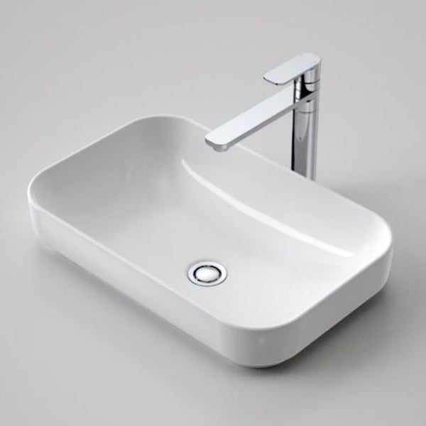 Caroma Tribute 20.9-Inch Rectangle Inset Bathroom Sink Basin - Modern Vanity Sink for Bathroom Remodel & Powder Room Upgrade