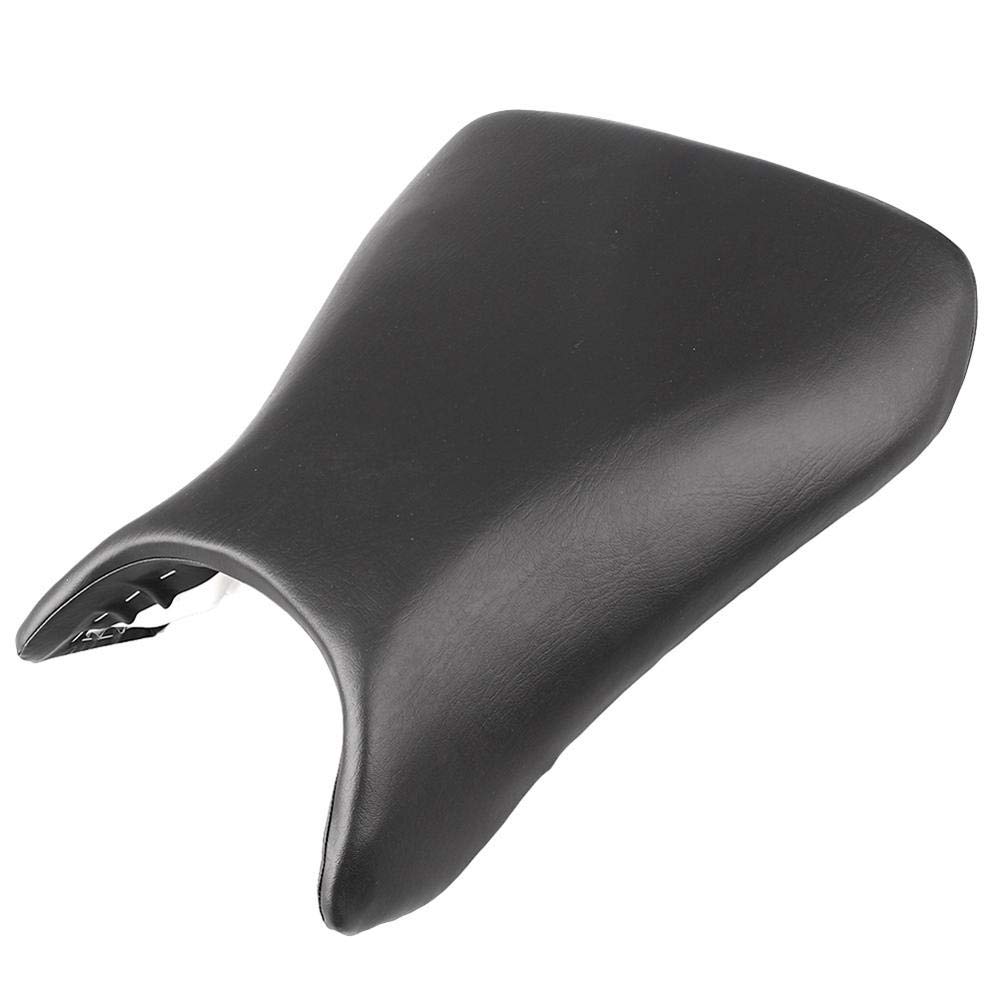 Premium Motorcycle Leather Seat Pad - Compatible with Yamaha YZF R6 2003-2005 & R6S 2007-2009 - Black - Comfortable Solo Pillion Seat Cover for Long Rides & Daily Commuting