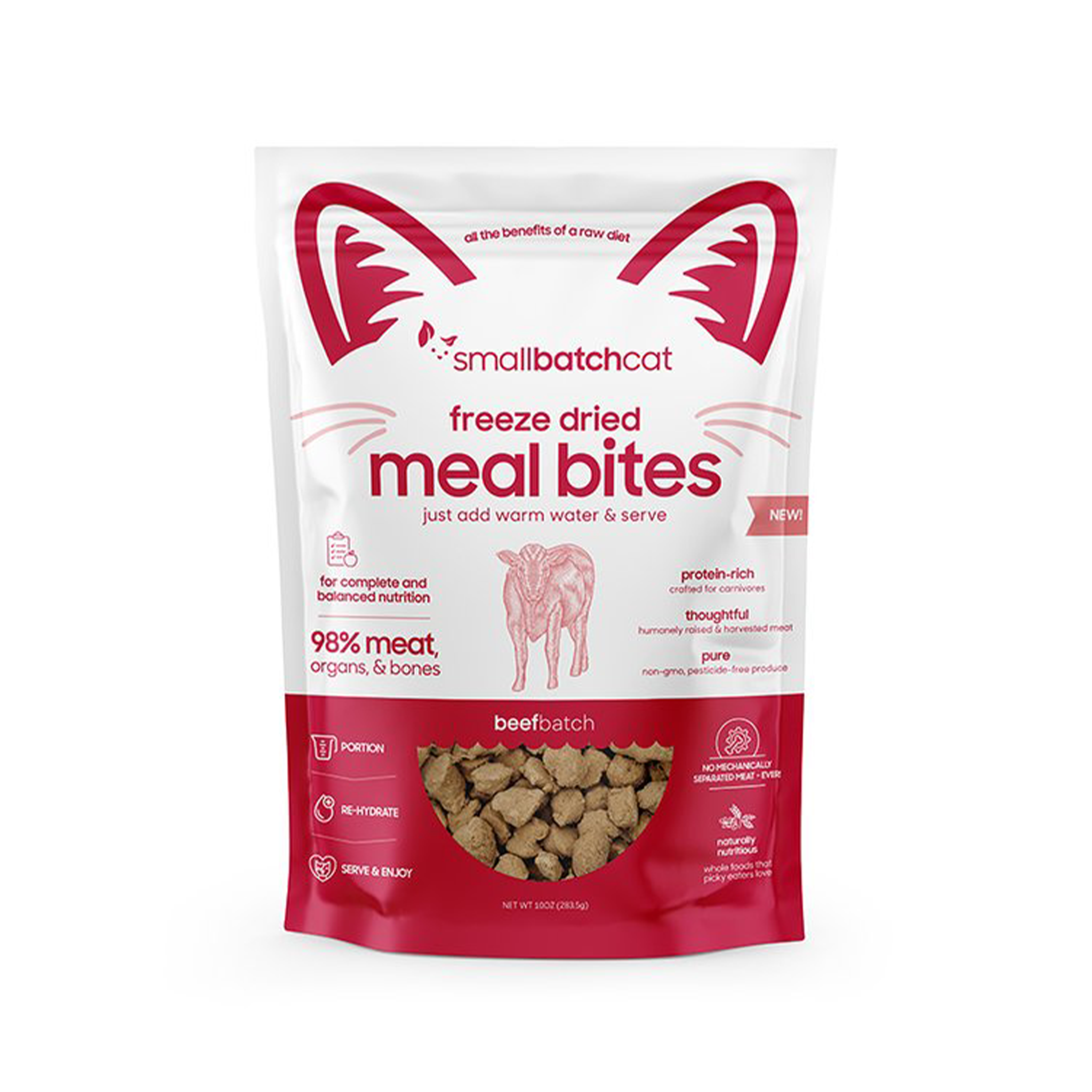 Premium Freeze-Dried Beef Cat Treats - Small Batch, Grain-Free, High Protein - Perfect for Training, Rewards & Healthy Snacking