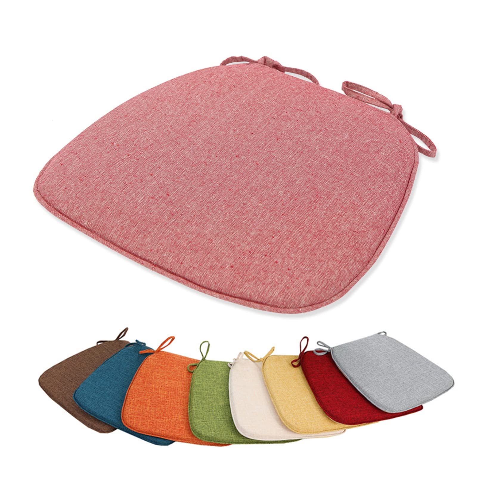 4-Pack Anti-Slip Washable Memory Foam Chair Cushions for Dining Chairs - Comfortable Seat Pads for Kitchen, Dining Room & Garden Use