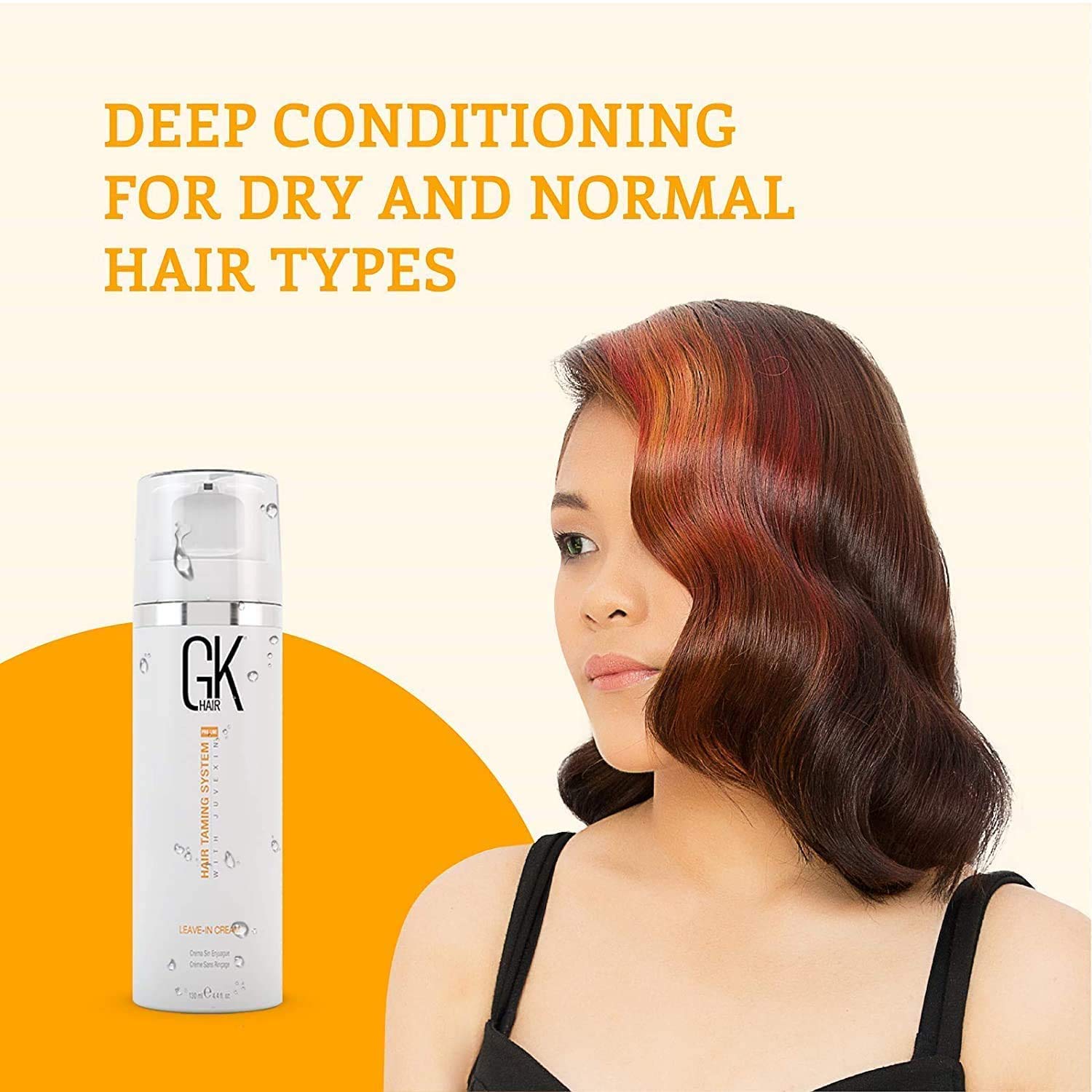 GK HAIR Moisturizing Shampoo & Conditioner Set (300ml) with Leave-In Conditioner Cream (130ml) & Argan Oil Smoothing Serum (10ml) - Hydrating Hair Care Kit for Dry, Damaged Hair - Perfect for Daily Use & Salon-Quality Results at Home