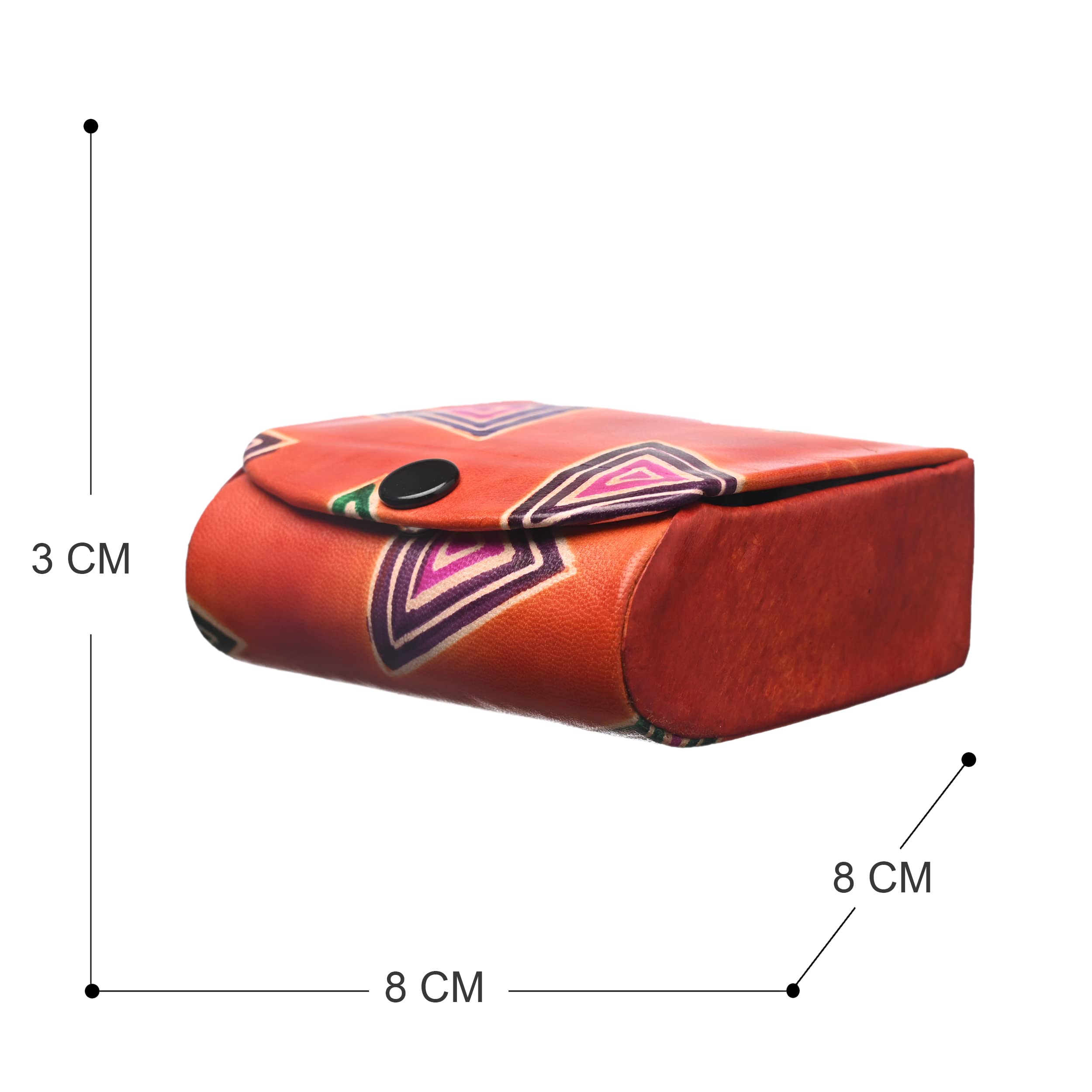 Premium Leather Lipstick Case with Mirror & Floral Design - Double Lipstick Holder for Handbags & Crossbody Bags - Jewelry Organizer Box (Red) | Perfect for Travel, Daily Makeup Storage & Gift Giving
